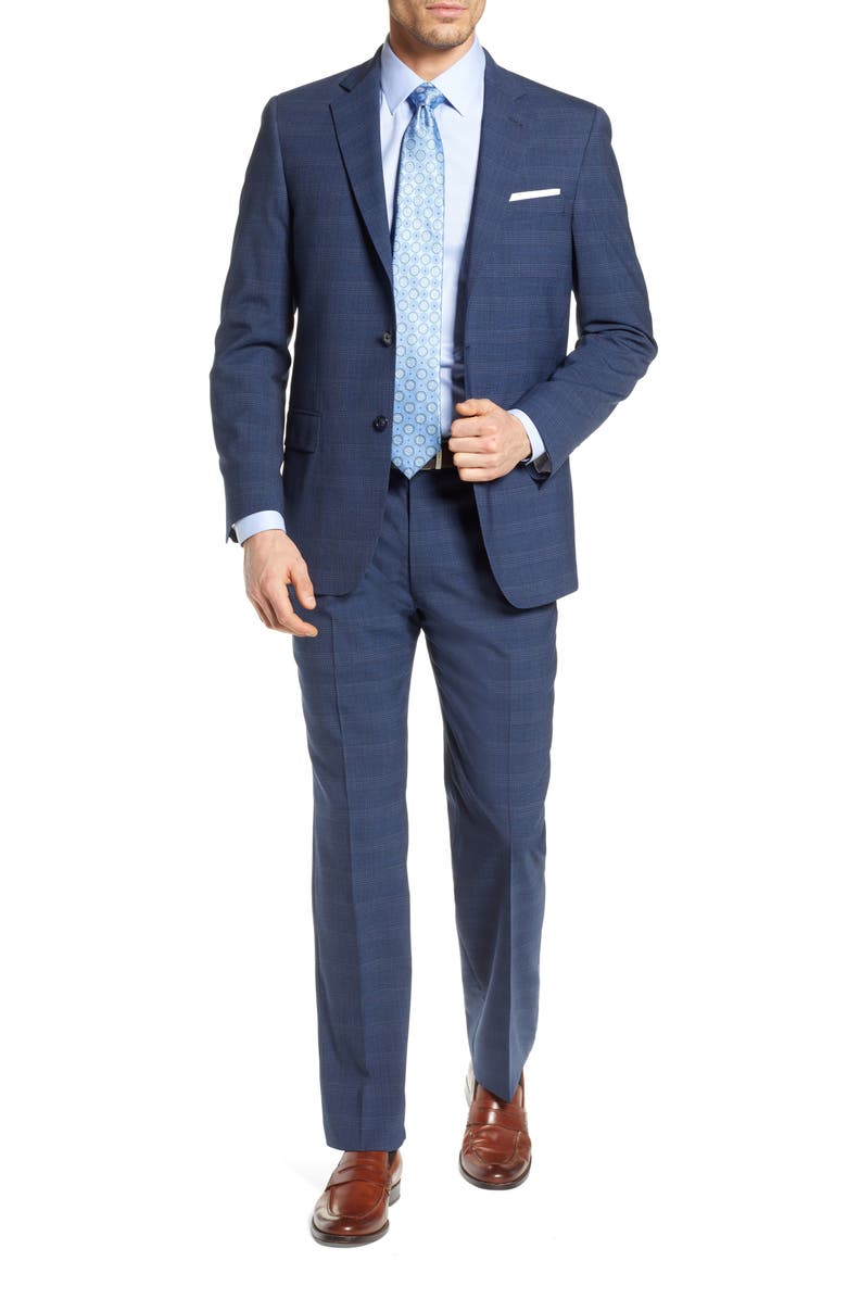 Hart Schaffner Marx New York Classic Fit Plaid Wool Blend Suit | Nordstrom