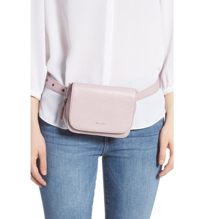 MATT & NAT Park Faux Leather Belt Bag, Alternate, color, WHISPER
