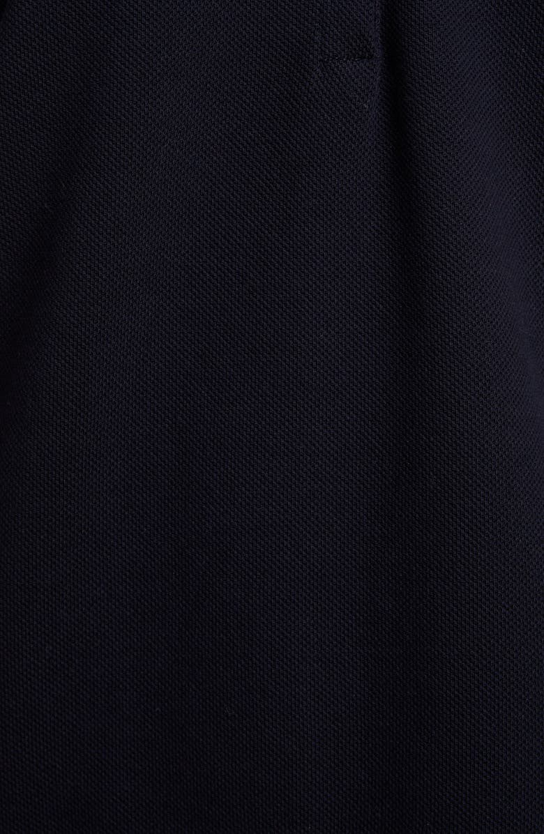 Thom Browne Striped Stretch Knit-trimmed Cotton-piqué Polo Shirt In Navy