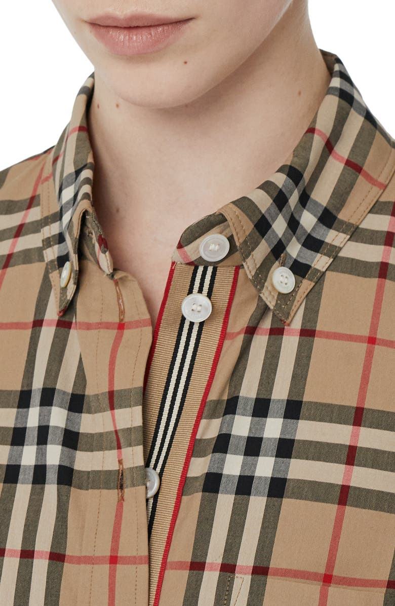 BURBERRY CHECK SLIM FIT SHIRT,8009033