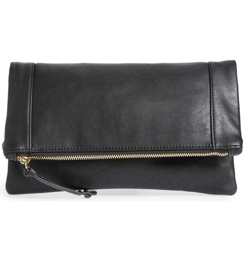 Sole Society Marlena Faux Leather Foldover Clutch | Nordstrom