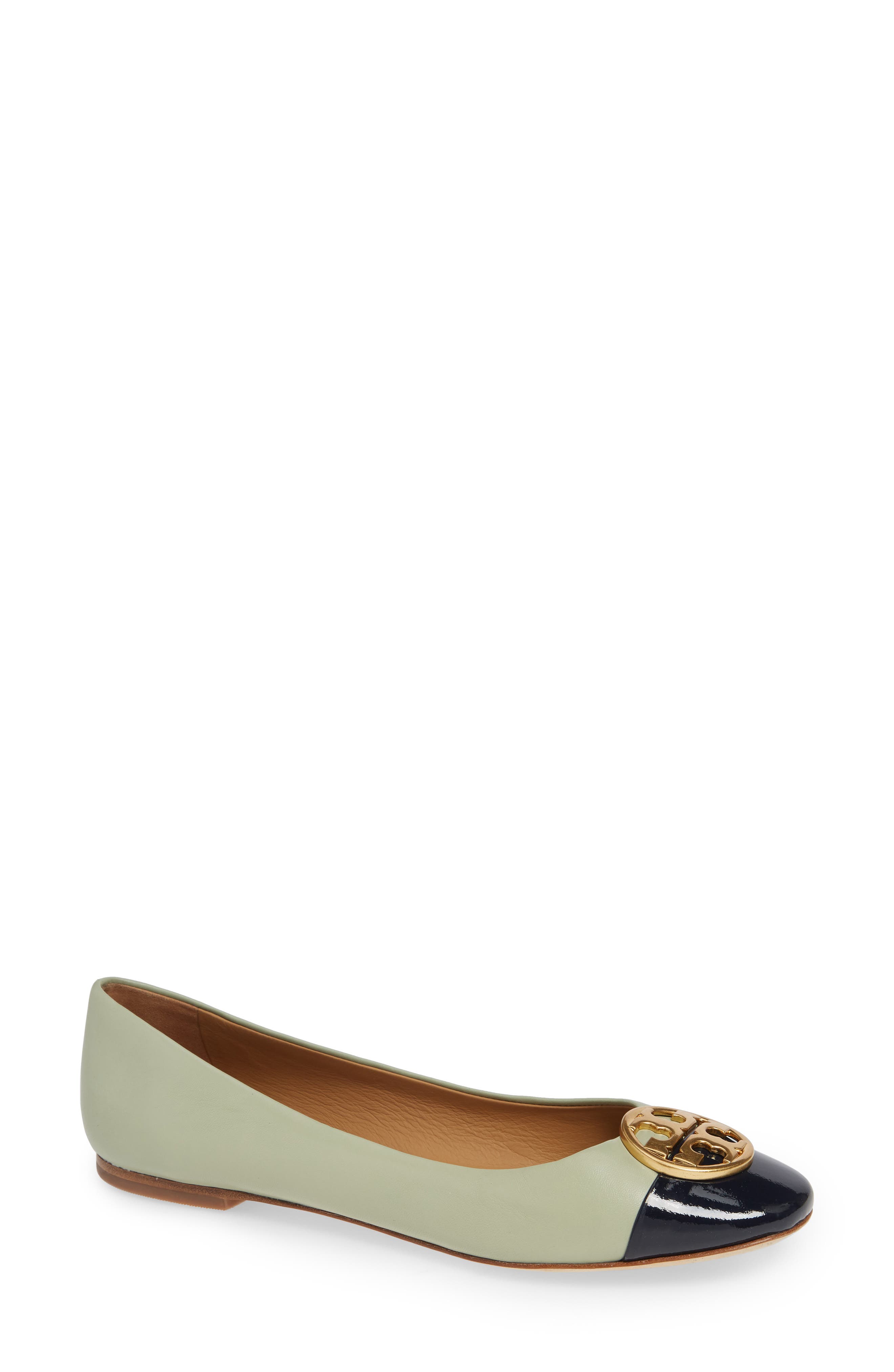 Tory Burch Chelsea Cap Toe Ballet Flat, Green