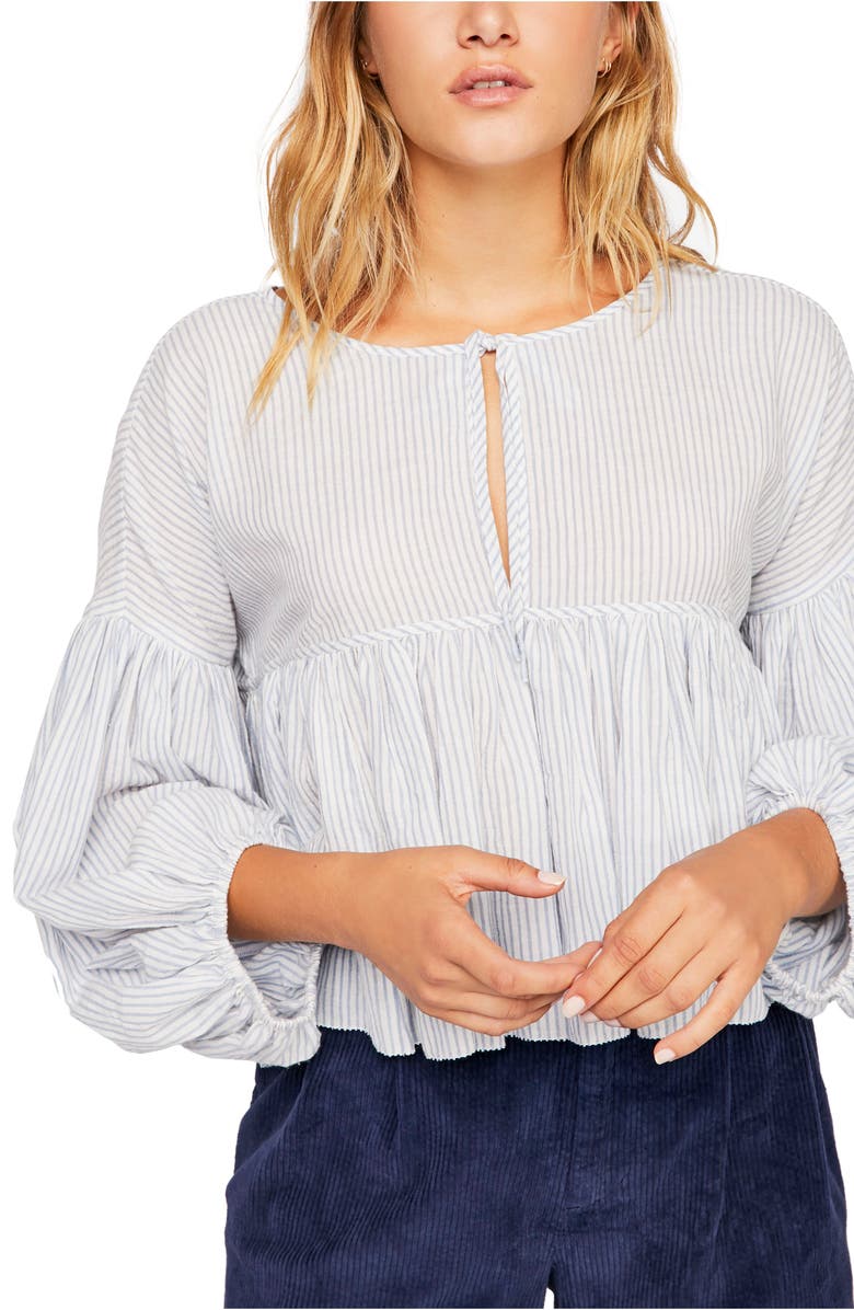 Free People Tops BEAUMONT MEWS STRIPE BLOUSE