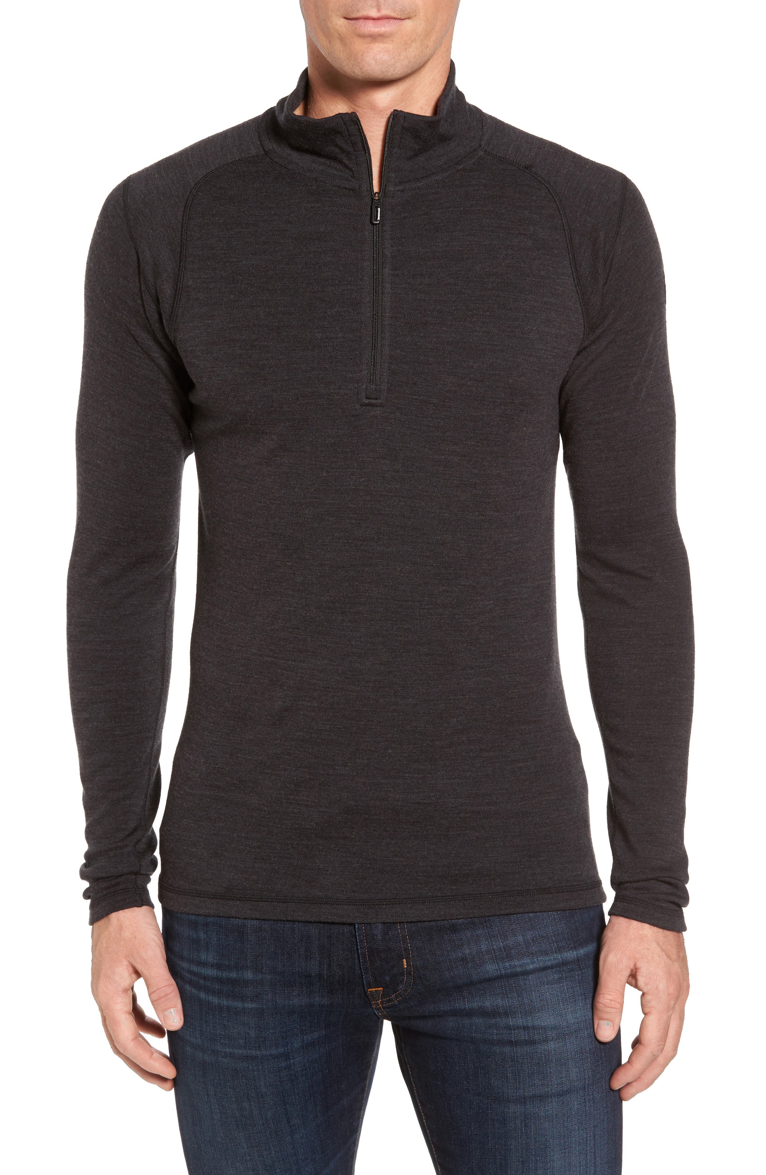 Smartwool Merino 250 Base Layer Quarter Zip Pullover, Grey