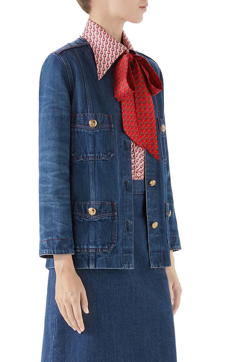GUCCI WASHED DENIM JACKET,561892XDAJV