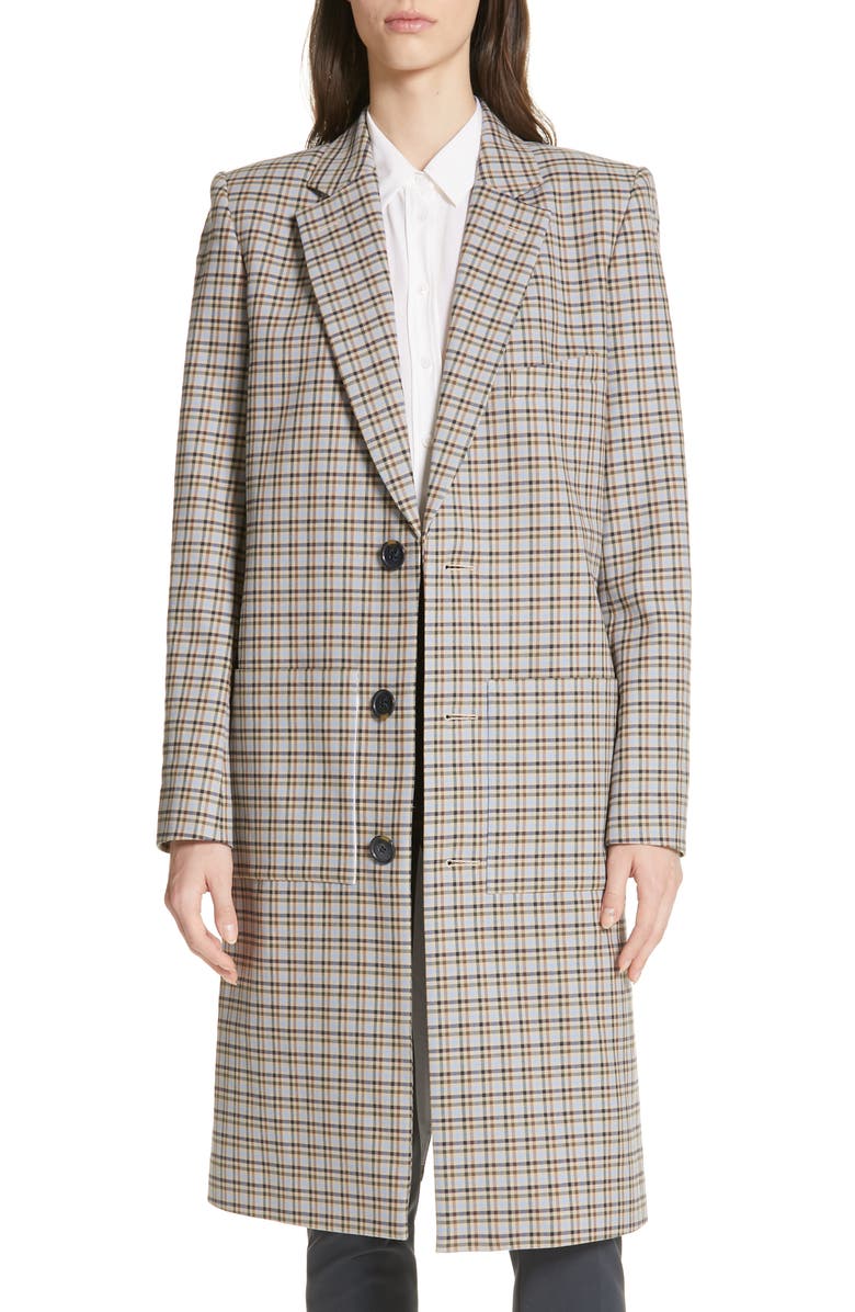 Tibi Coats ZION PLAID LAB COAT