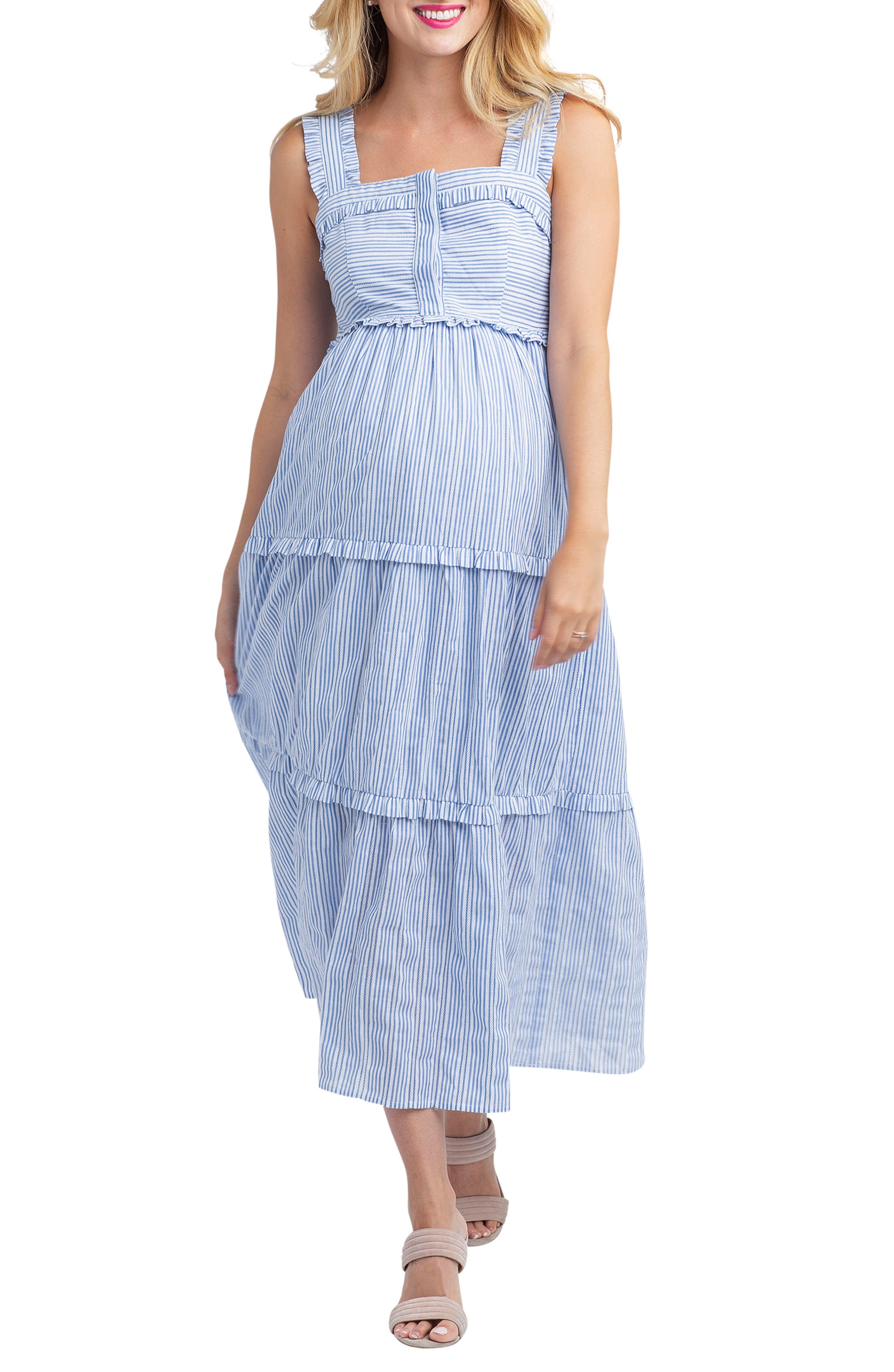 Nom Maternity Emma Maternity/nursing Midi Dress, None