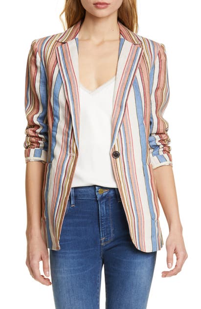 Frame Blazers STRIPE LINEN BLAZER