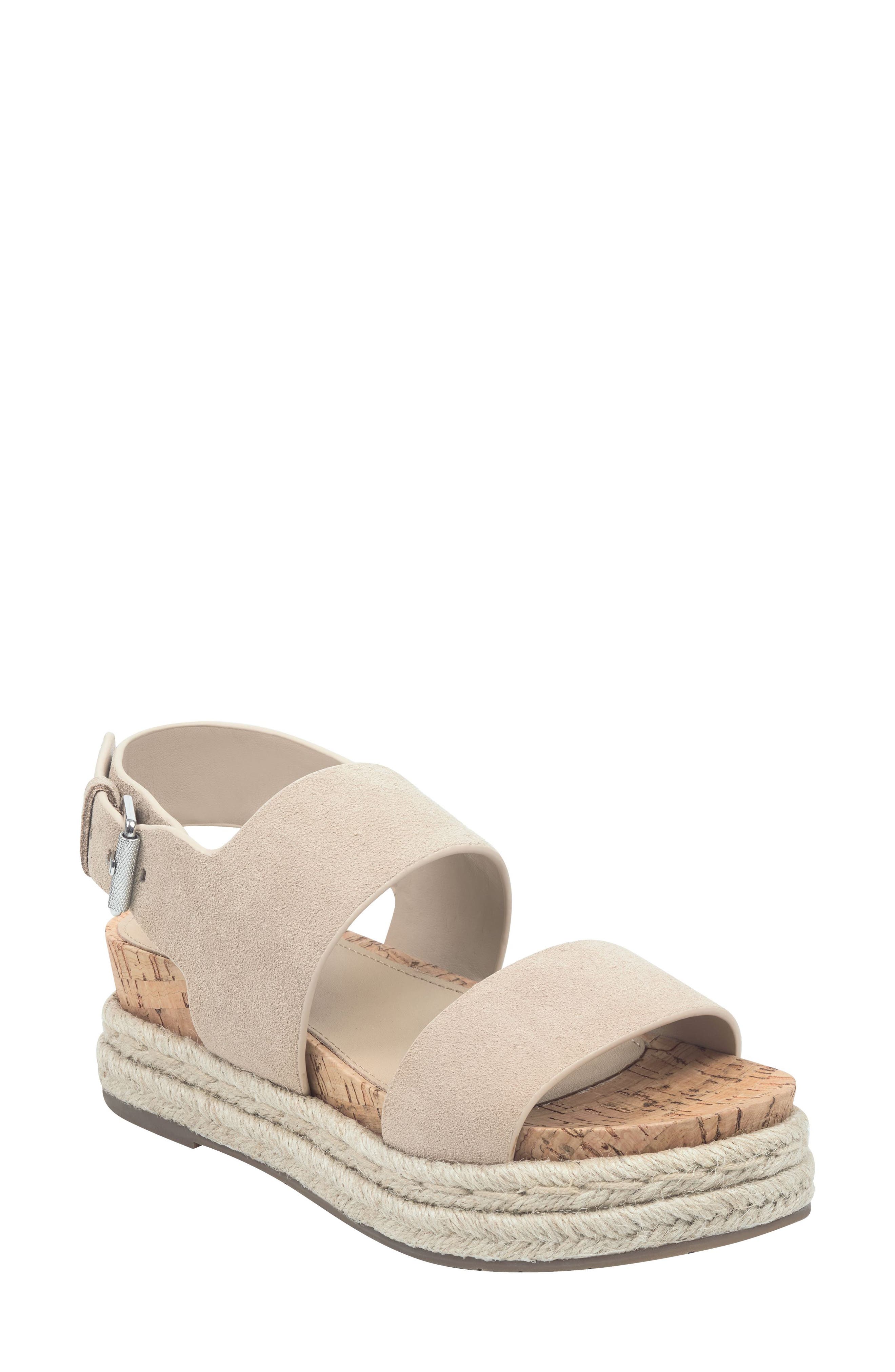 Marc Fisher Ltd Oria Espadrille Platform Sandal- Beige