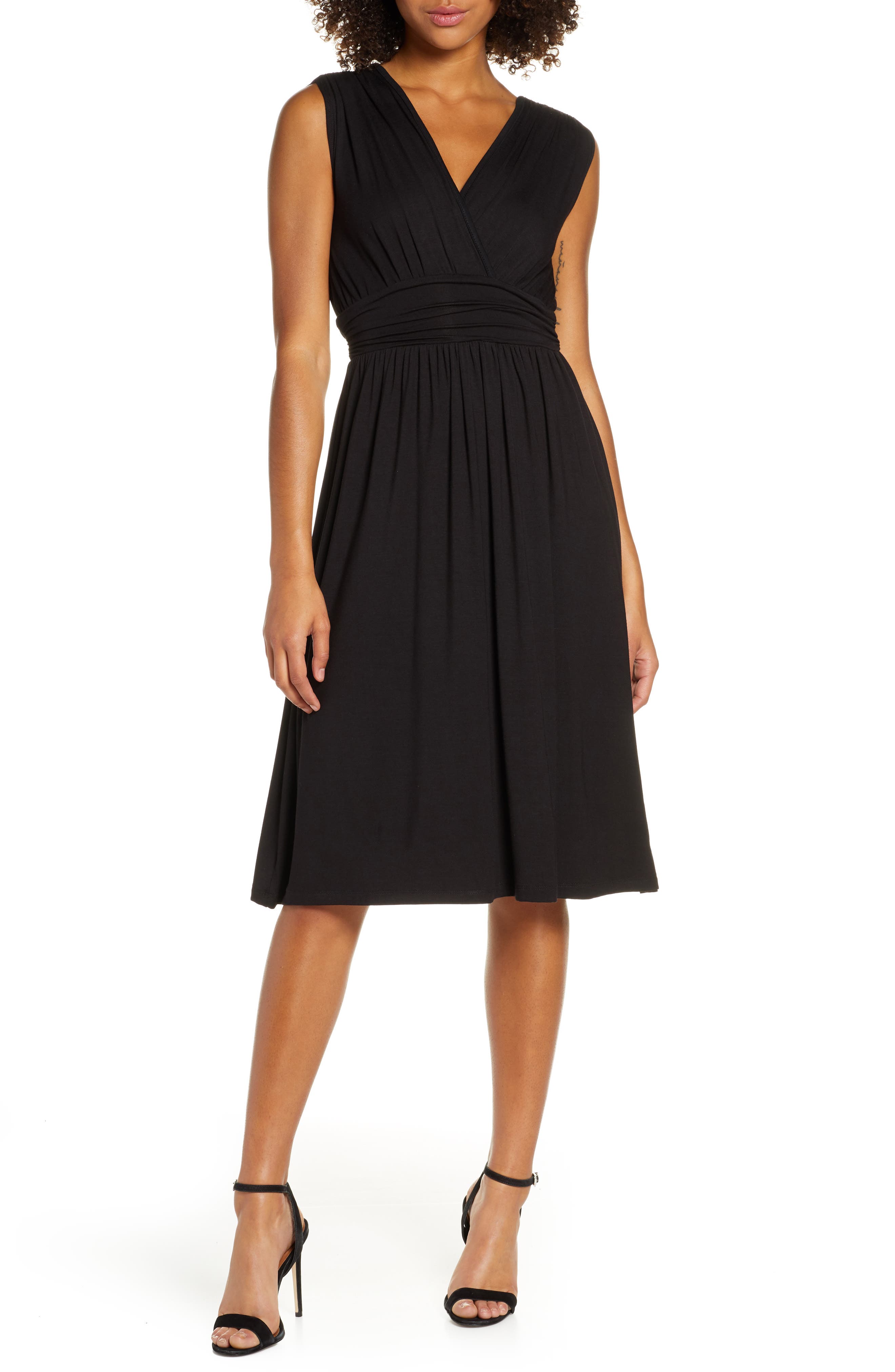 Fraiche By J Jersey Midi Dress, Black
