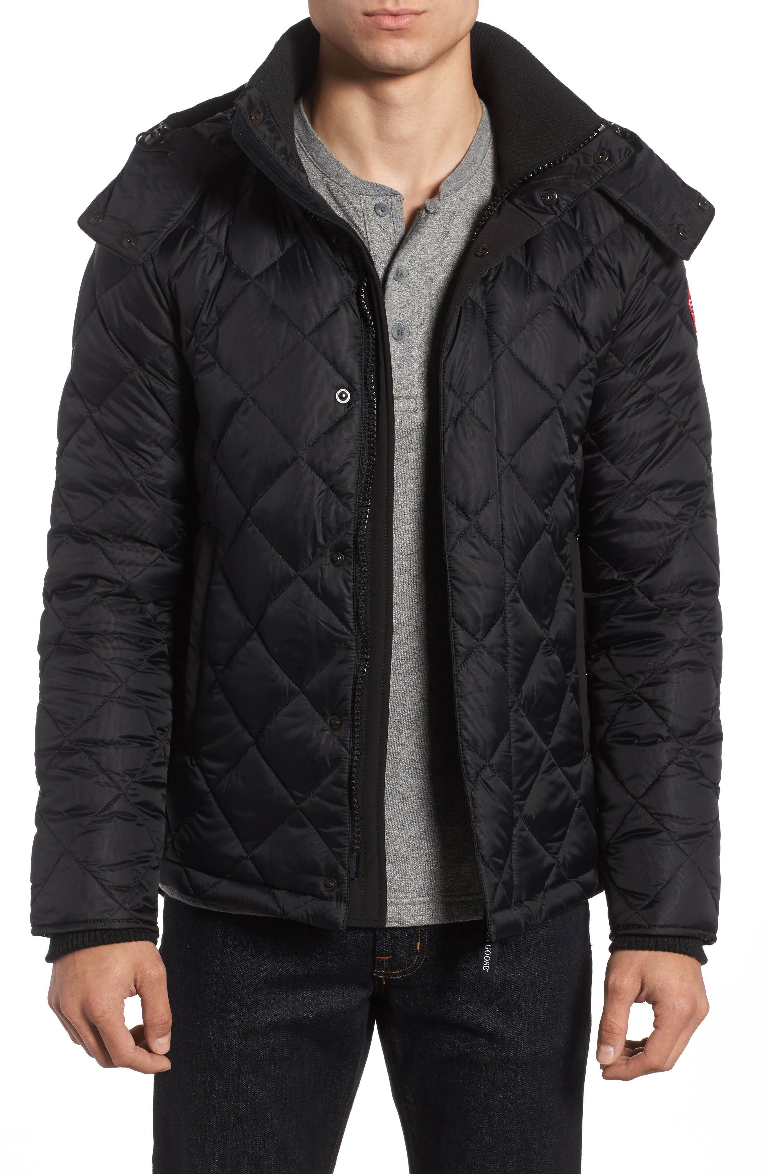 Canada Goose Hendriksen Slim Fit Quilted Down Coat, Black