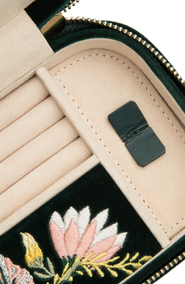 Wolf Zoe Rectangle Zip Case - Green In Forest Green