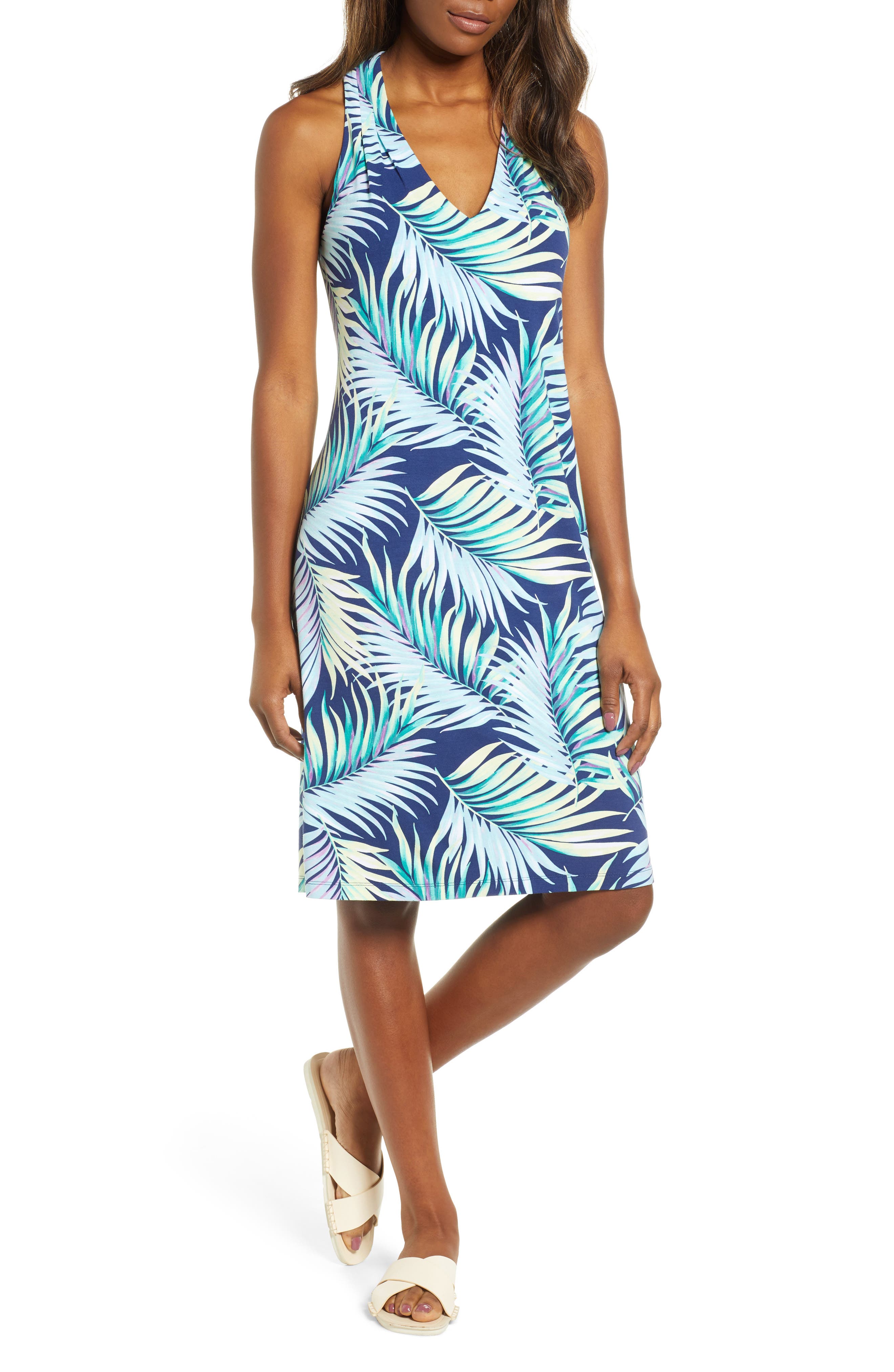 Tommy Bahama Leinani Leaves Dress, Blue