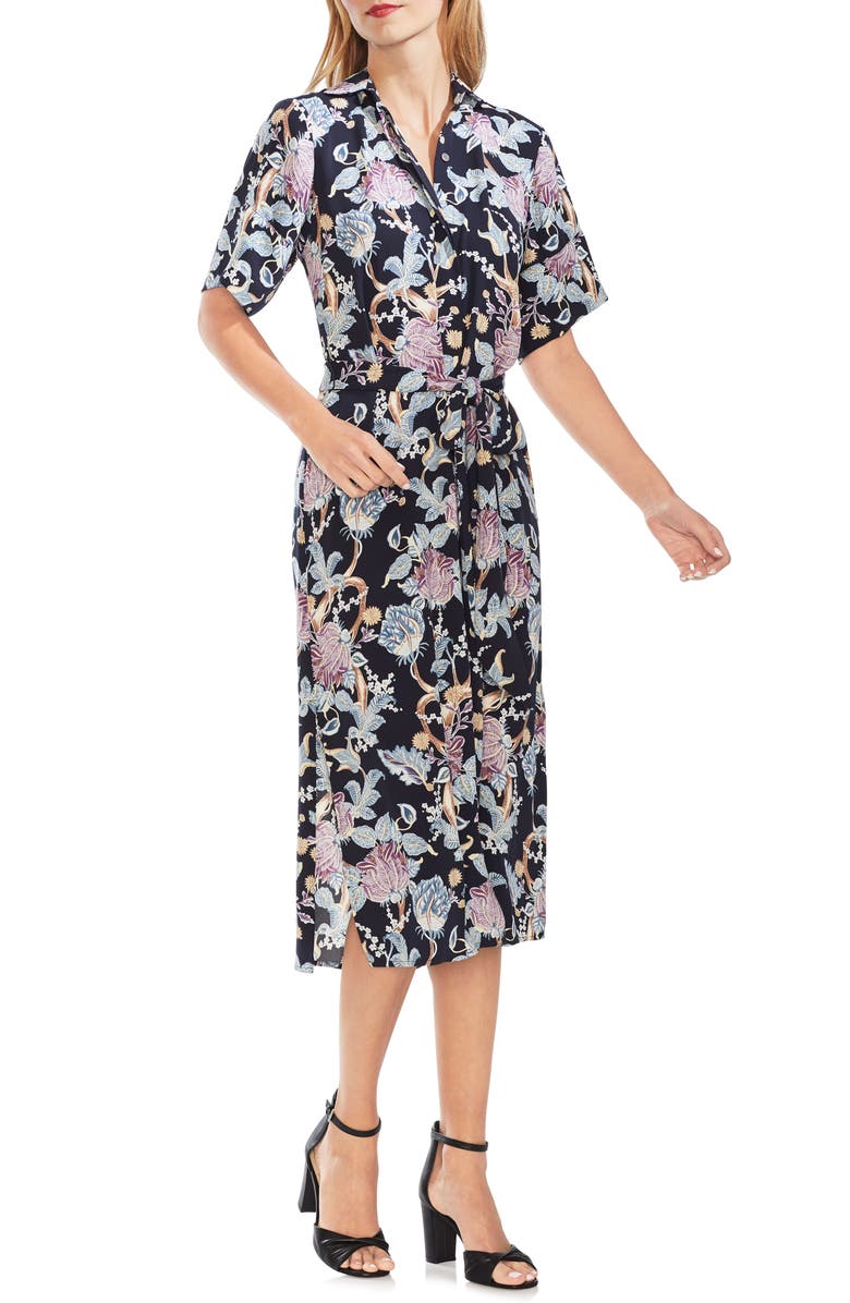 Vince Camuto Dresses POETIC BLOOMS BELTED SHIRTDRESS