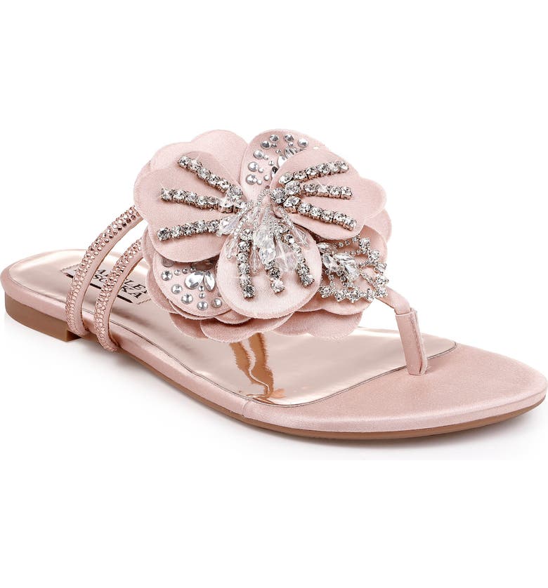 Badgley Mischka Sandals BADGLEY MISCHKA LAURIE EMBELLISHED SLIDE SANDAL