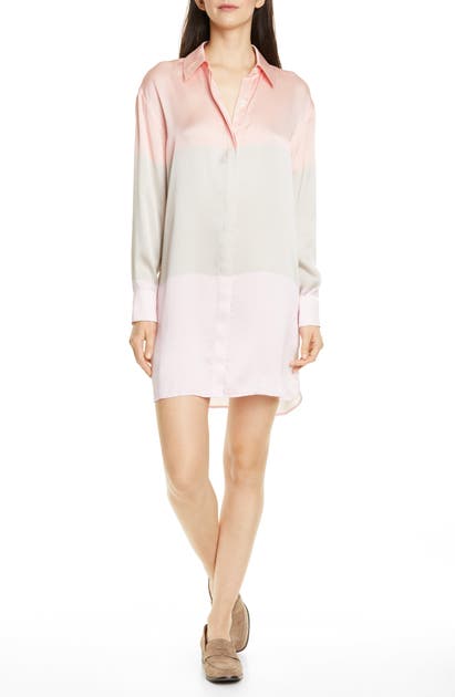 Equipment Dresses LACENE LONG SLEEVE SILK SHIRTDRESS