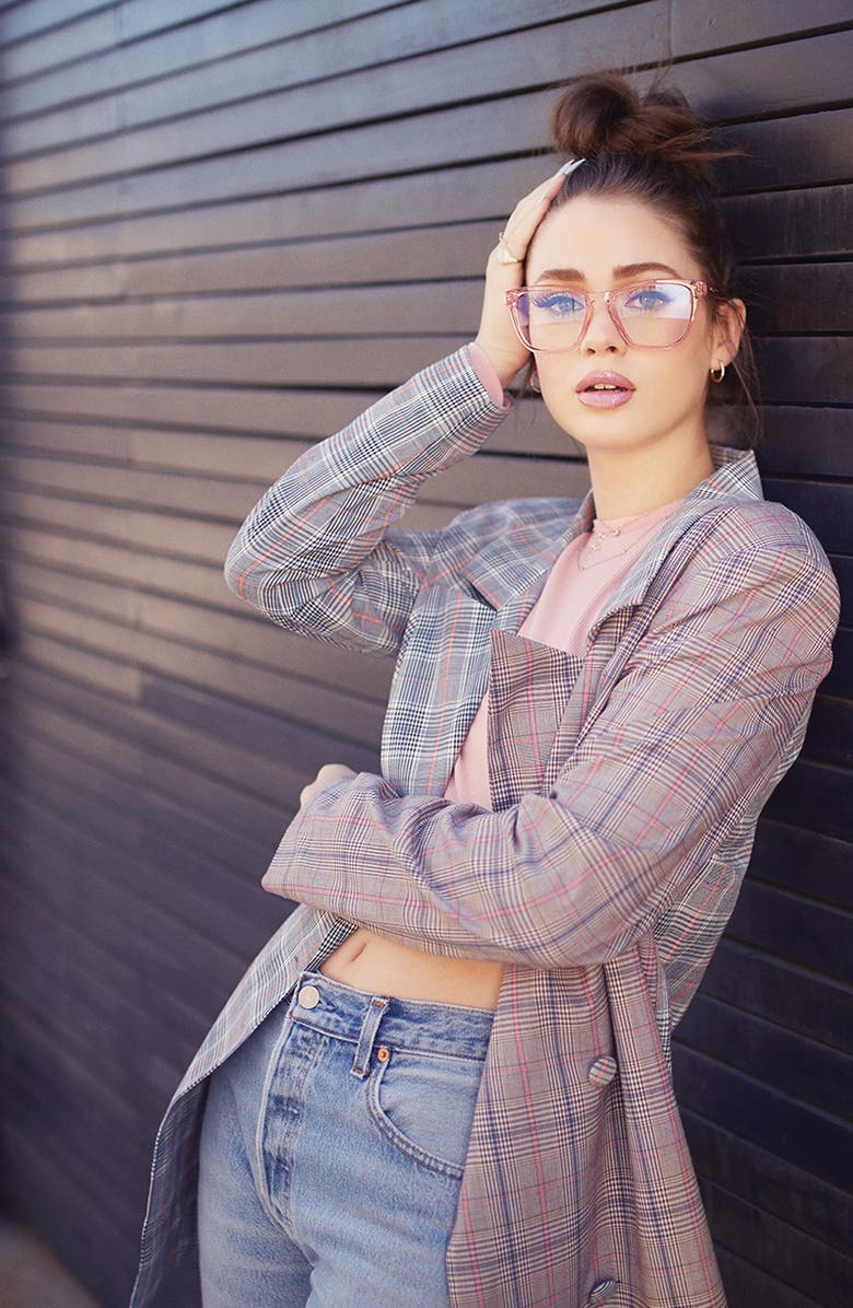QUAY HARDWIRE 54MM BLUE LIGHT BLOCKING GLASSES,HARDWIRE