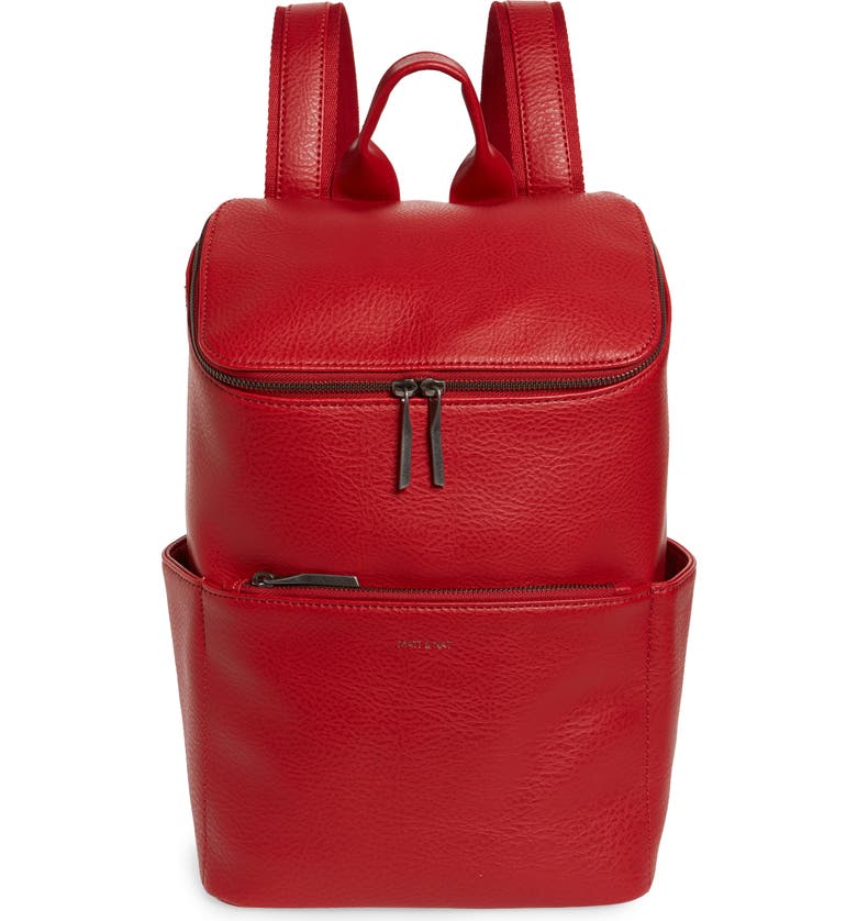 matt nat fabi faux leather backpack - Main Image