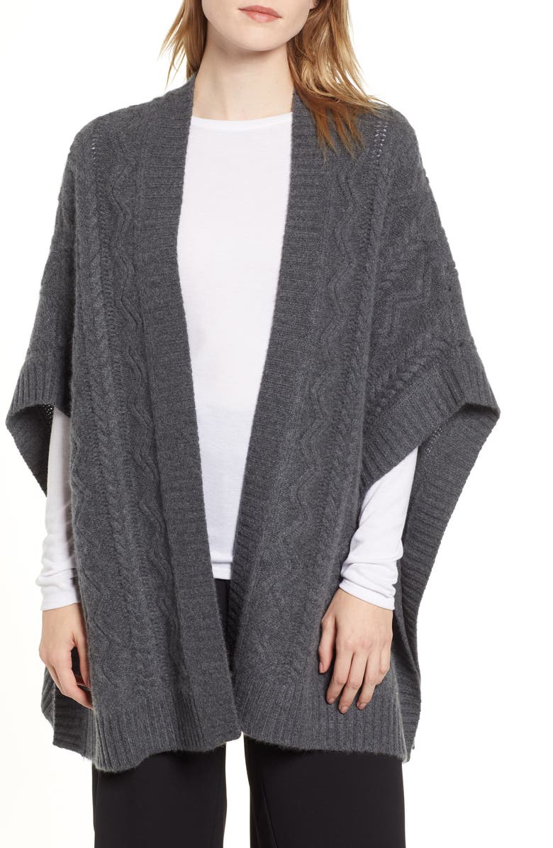 Nordstrom Signature Cashmere Open Poncho | Nordstrom