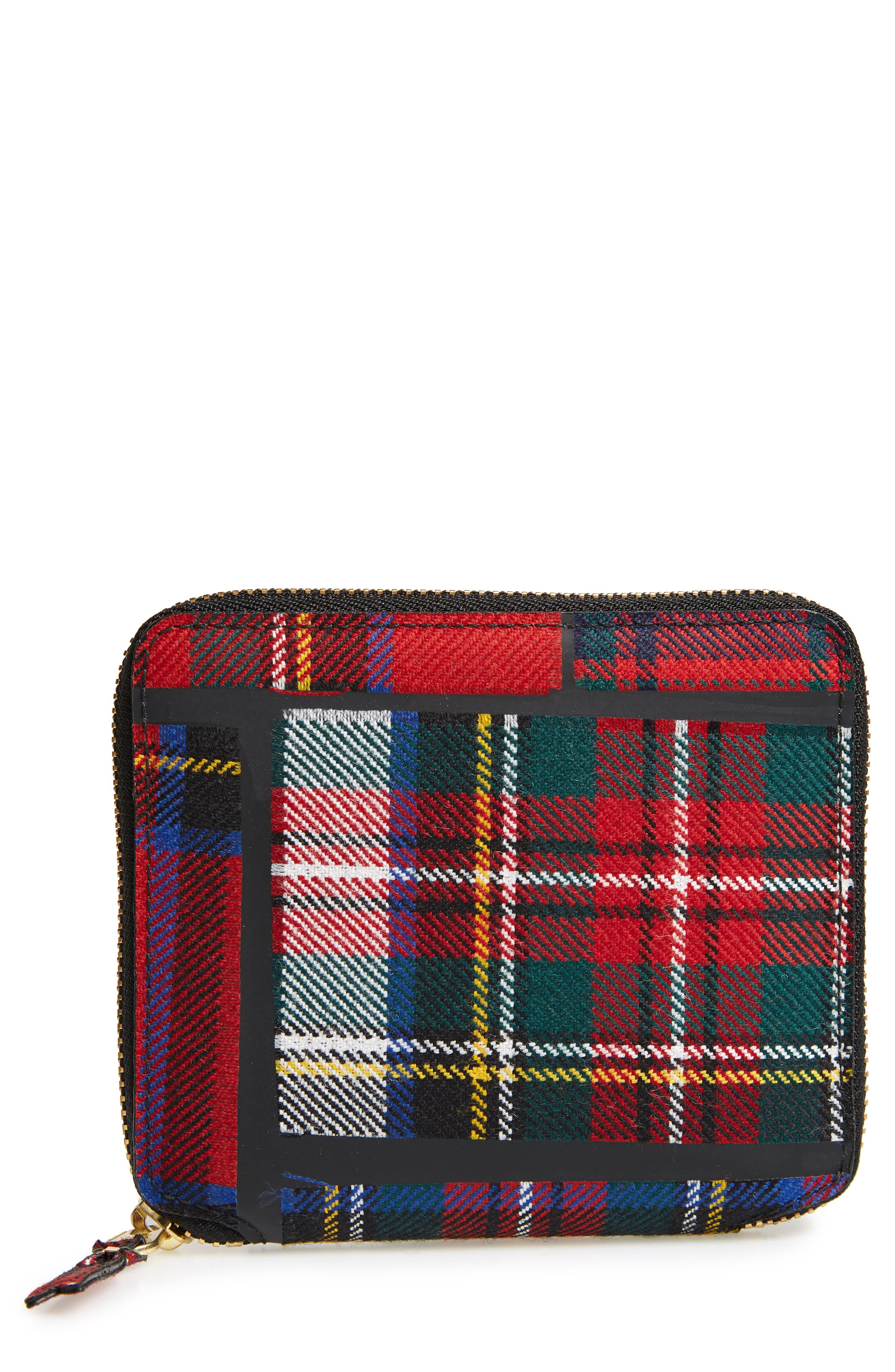 Comme des Garçons Tartan Patchwork Zip Wallet Nordstrom