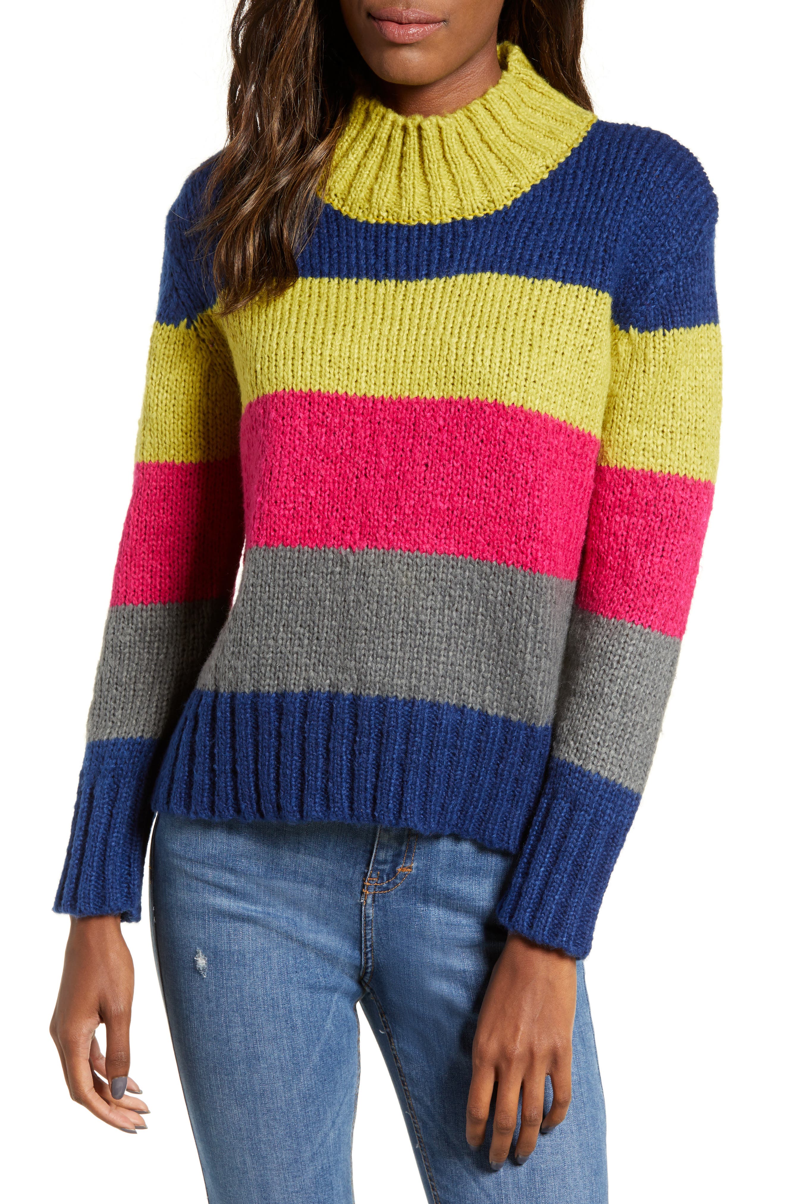Cotton Emporium Bright Stripe Sweater Nordstrom