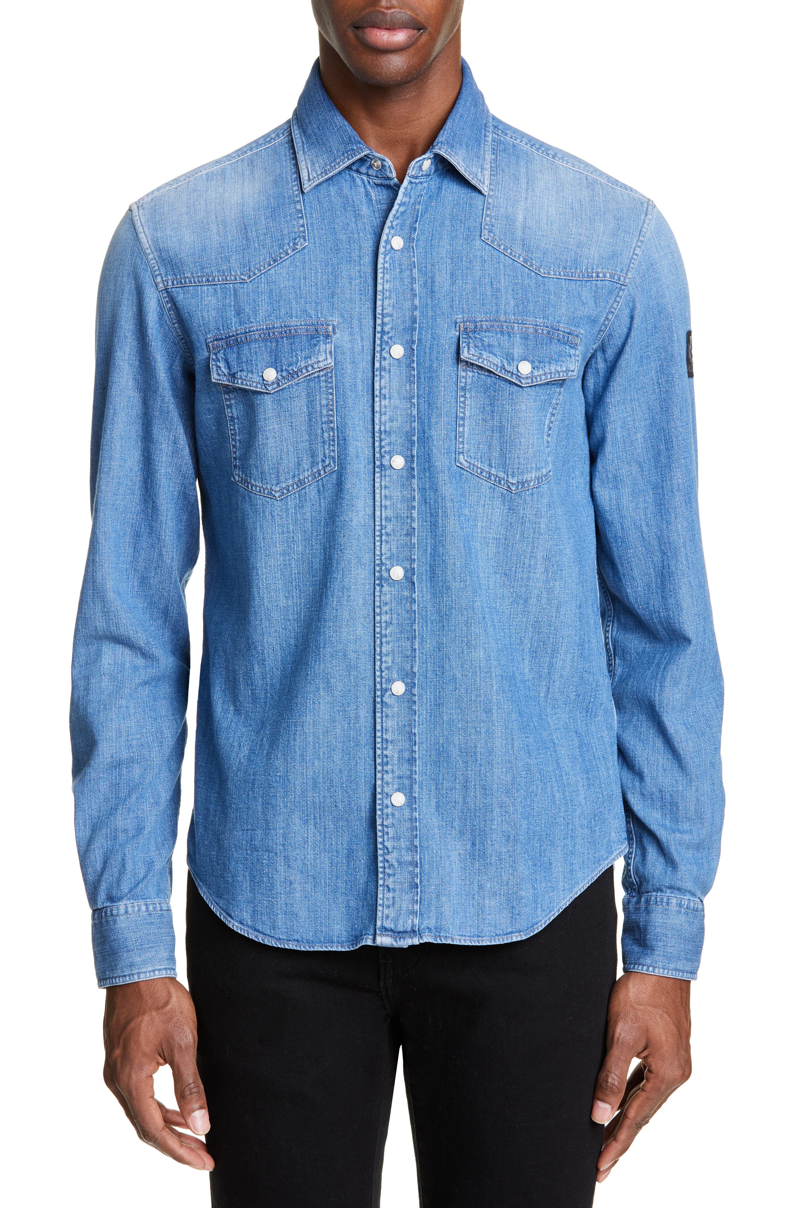 belstaff somerford denim shirt