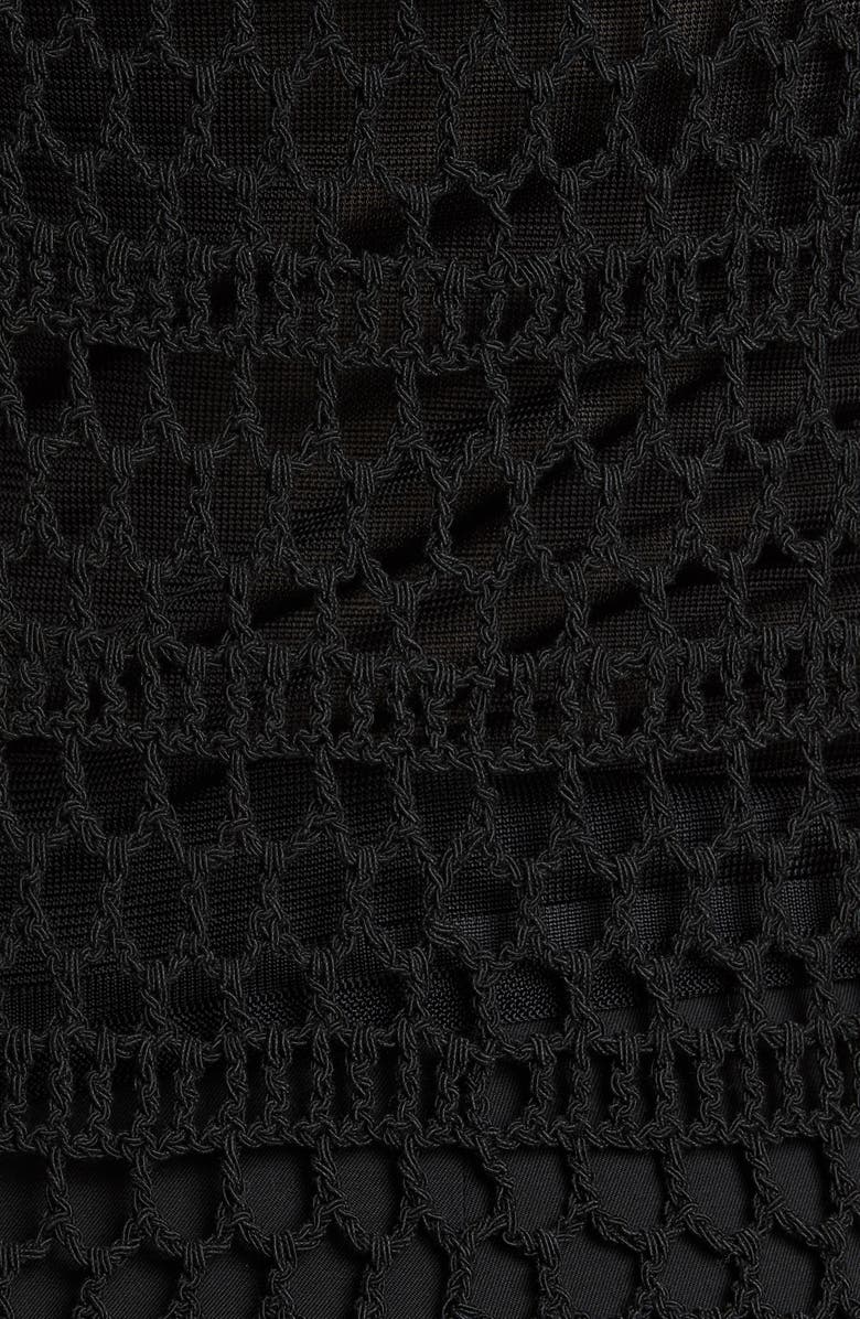 Theory Tissage Crochet T-shirt In Jet Black