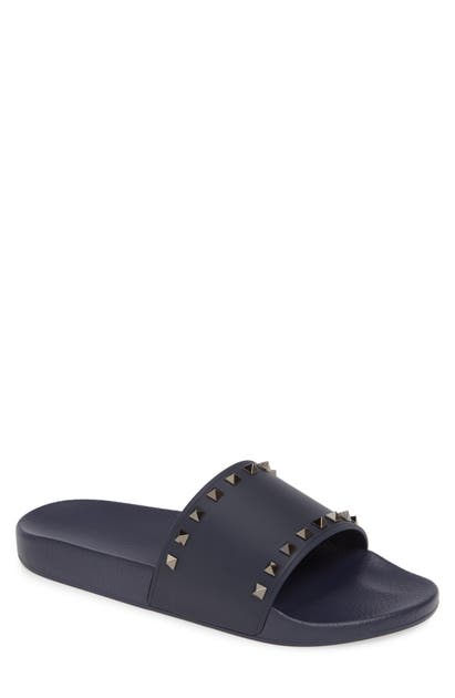 VALENTINO ROCKSTUD SLIDE SANDAL,QY2S0873JGC