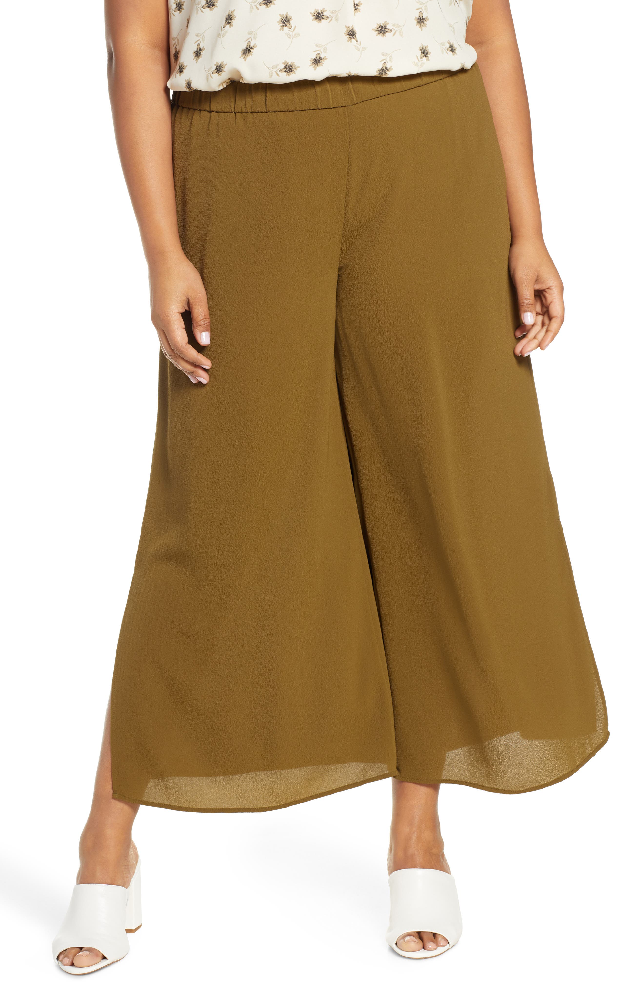 Vince Camuto Slit Wide Leg Pants In 
