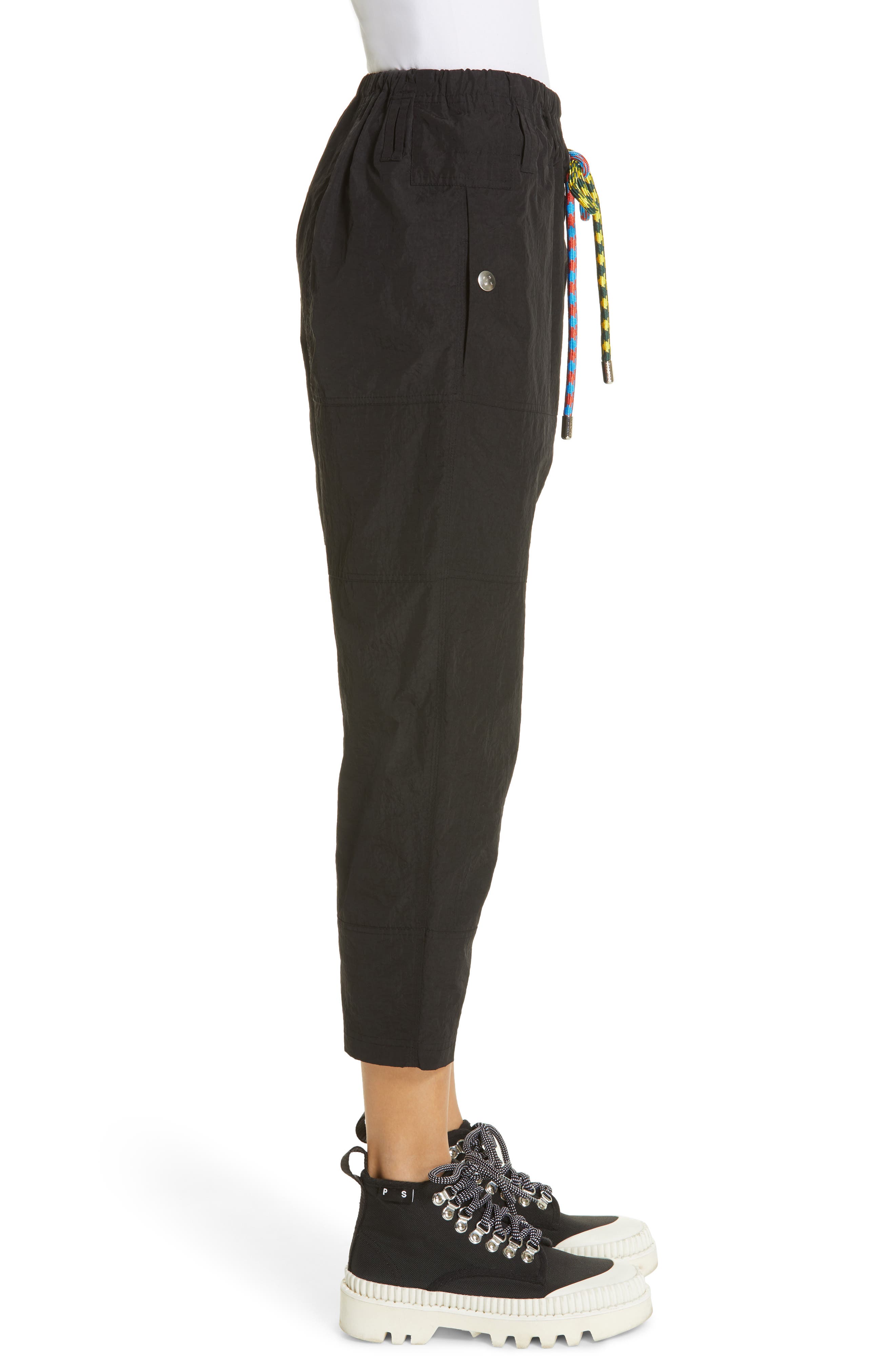 parachute hammered technical track pants in black