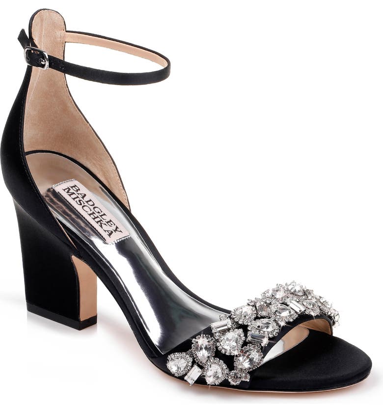 Badgley Mischka Laraine Embellished Ankle Strap Sandal (Women) | Nordstrom