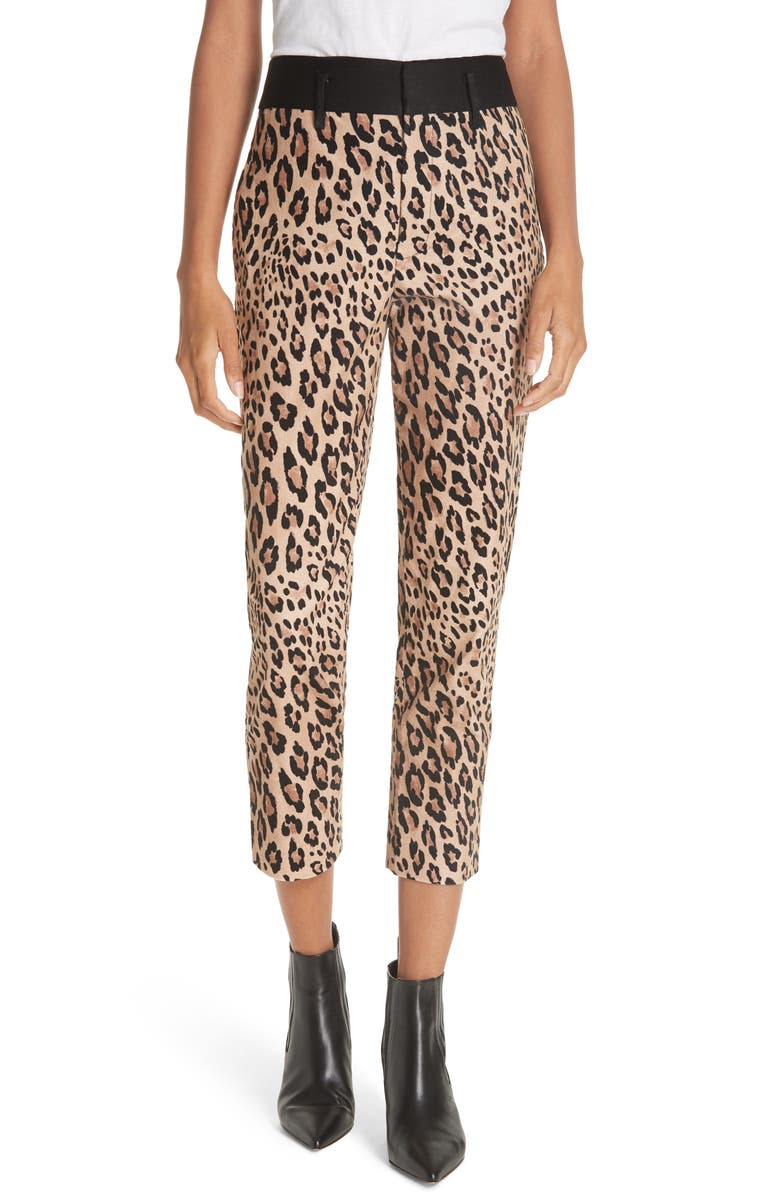 FRAME Cheetah Print Tuxedo Pants | Nordstrom
