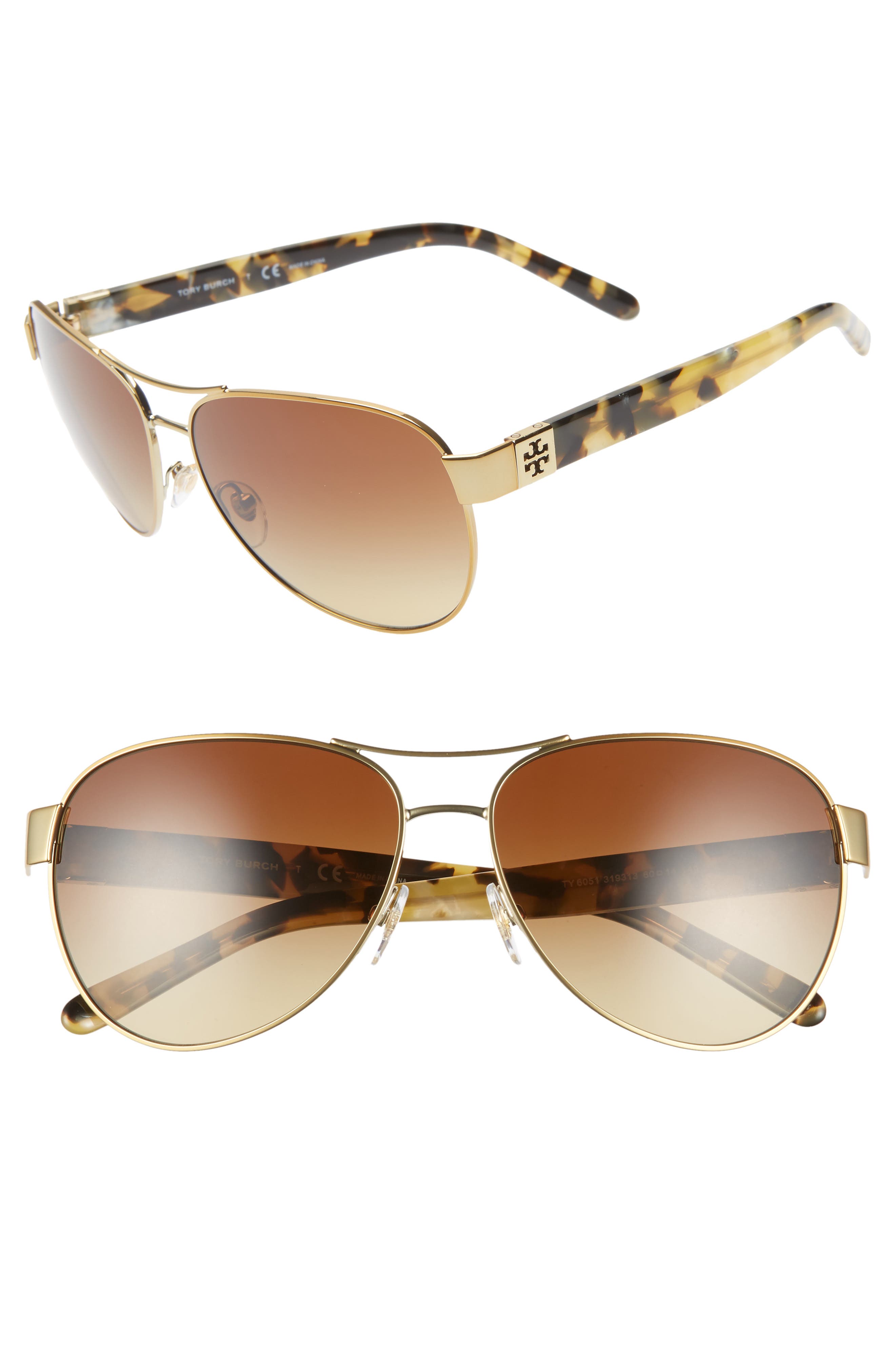 Tory Burch 60mm Aviator Sunglasses Nordstrom