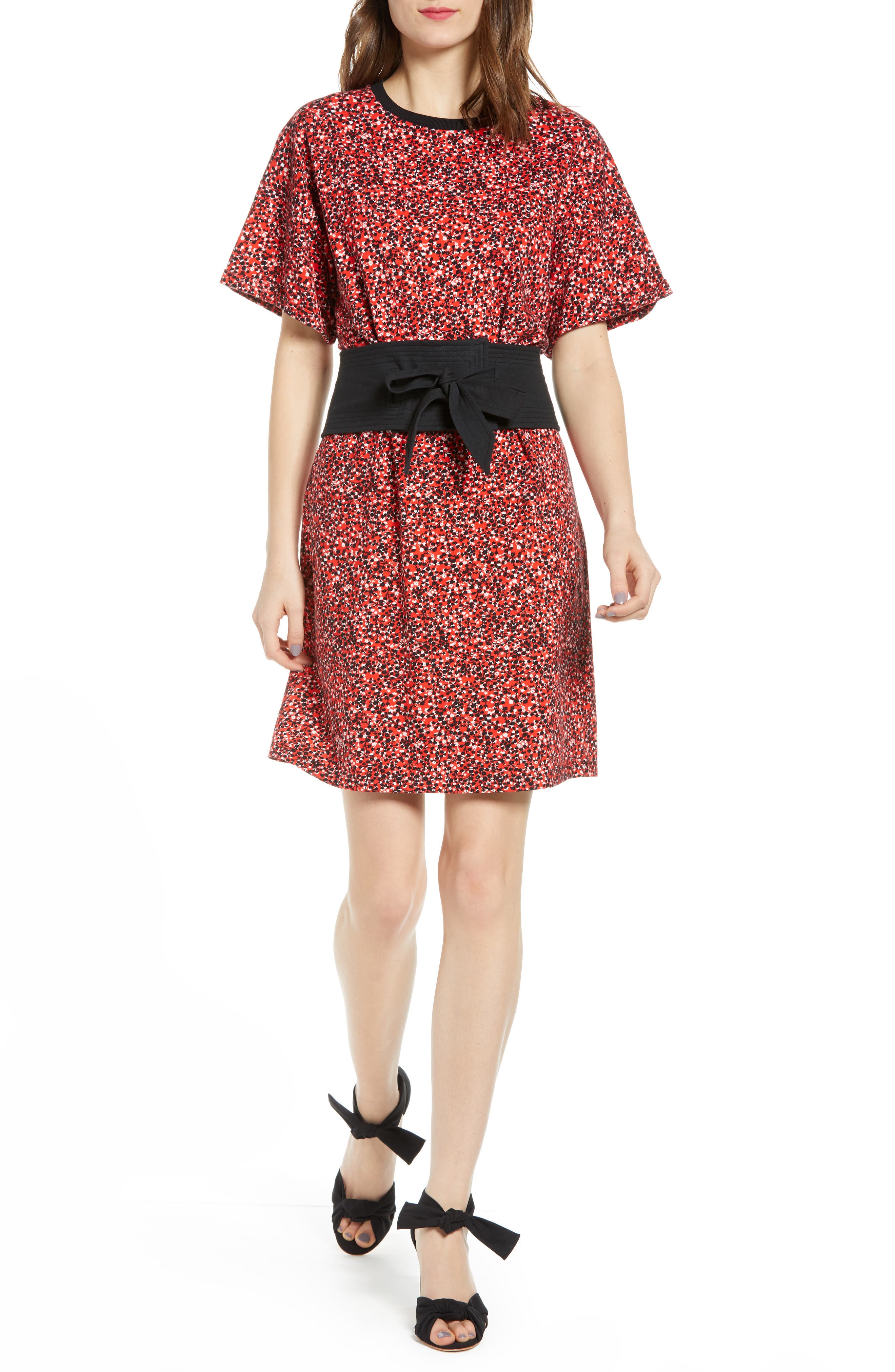 Rebecca Minkoff Marta Floral Print Minidress, Red