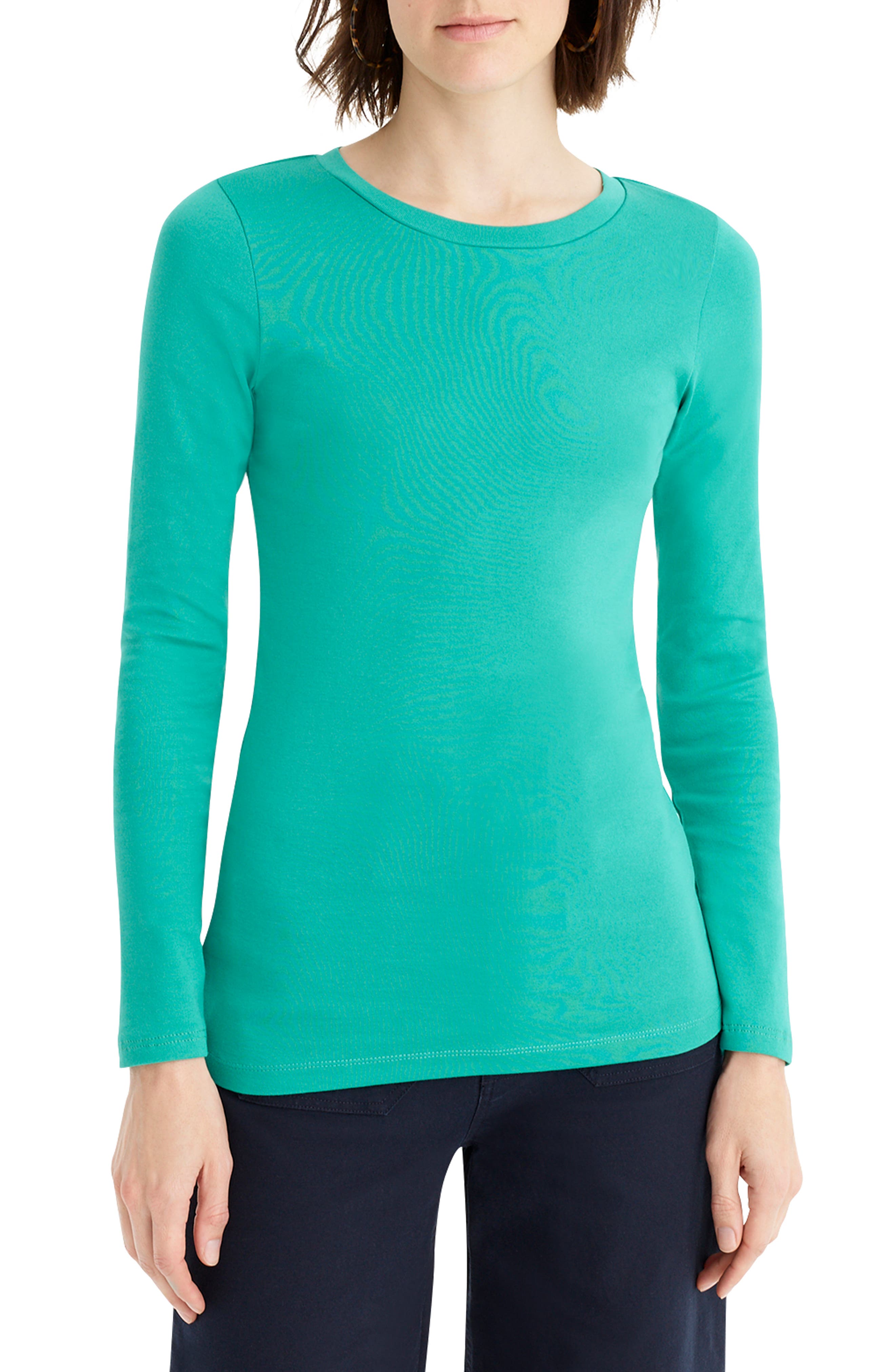 J.Crew Perfect Long Sleeve Tee (Regular & Plus Size) Nordstrom