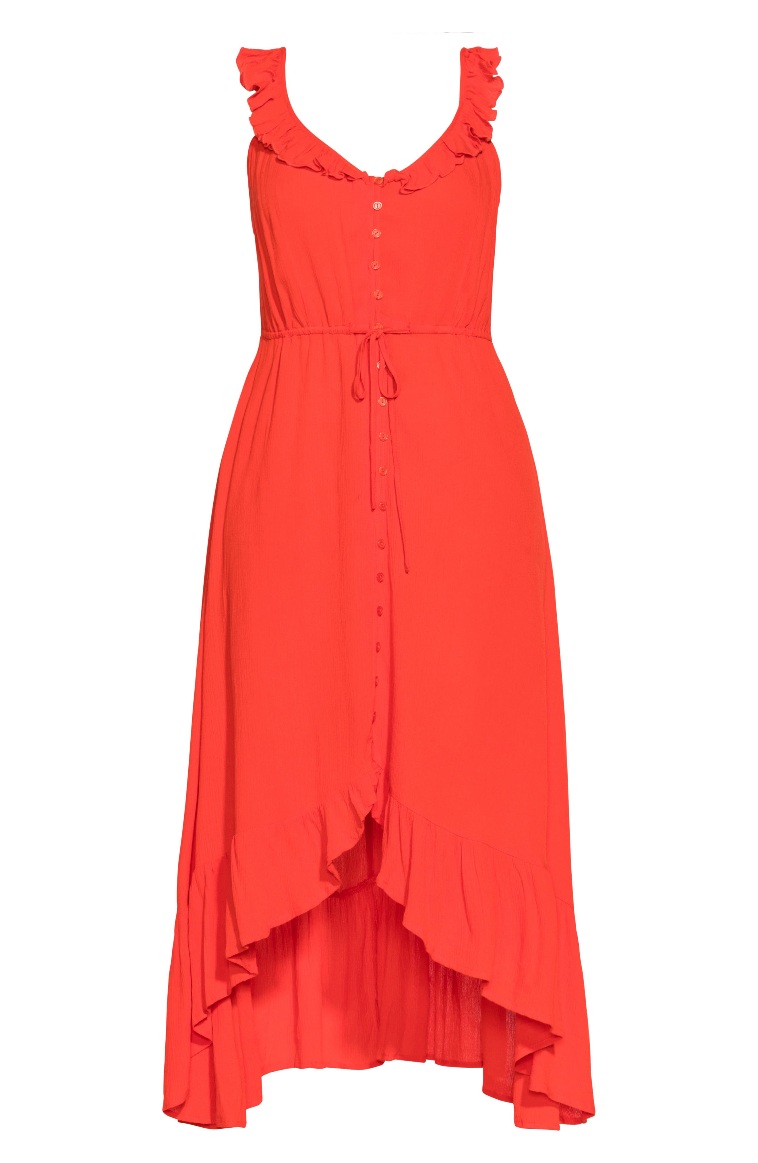 City Chic Trendy Plus Size Ruffled Maxi Dress In Tigerlilly ModeSens