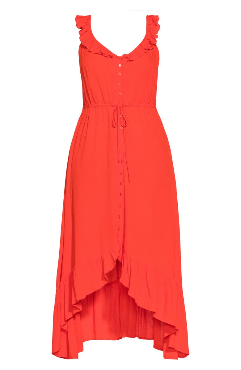 City Chic Trendy Plus Size Ruffled Maxi Dress In Tigerlilly | ModeSens