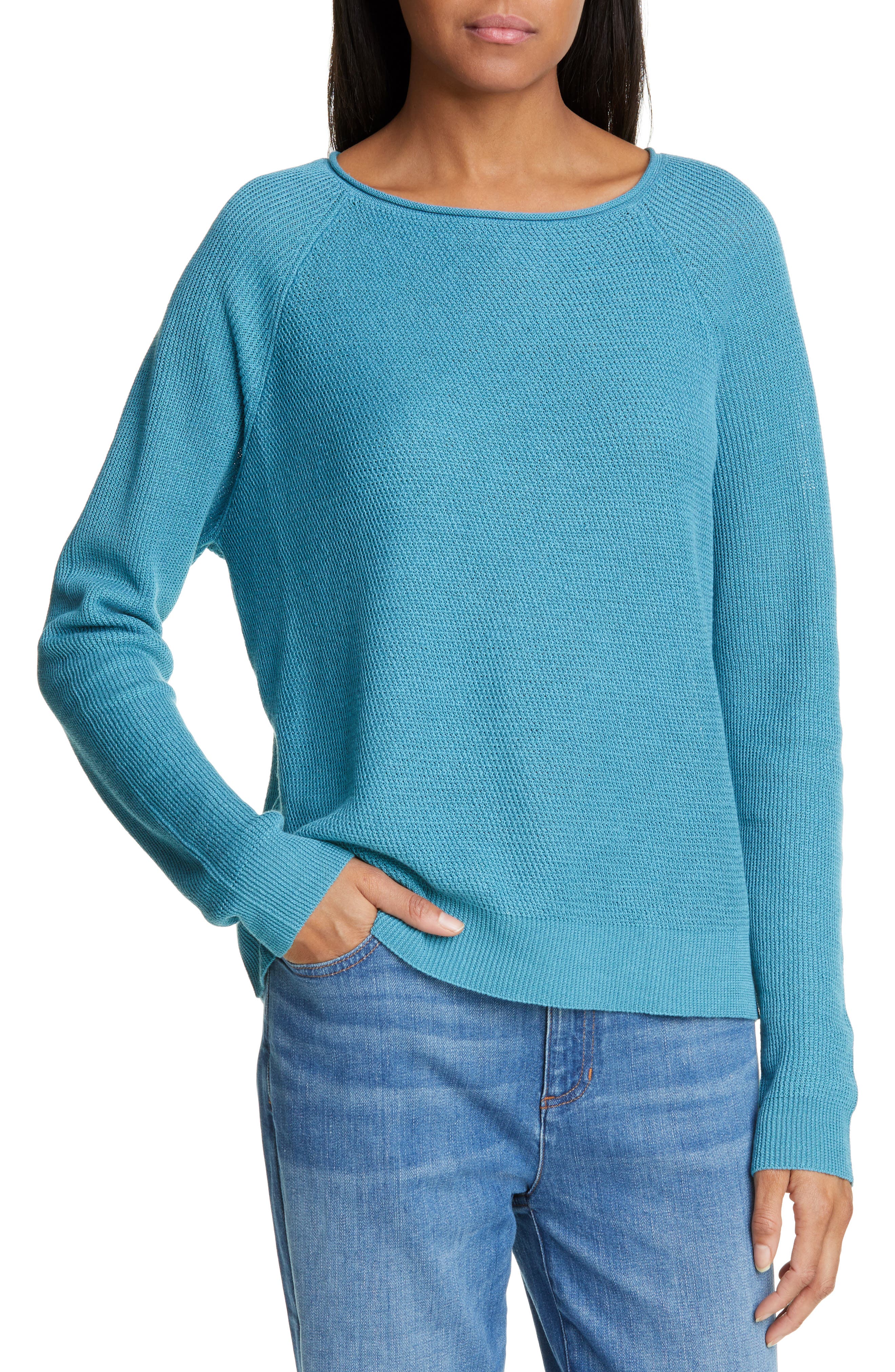 Eileen Fisher Organic Linen & Cotton Sweater Nordstrom