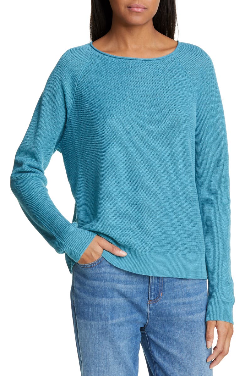 Eileen Fisher Organic Linen & Cotton Sweater | Nordstrom
