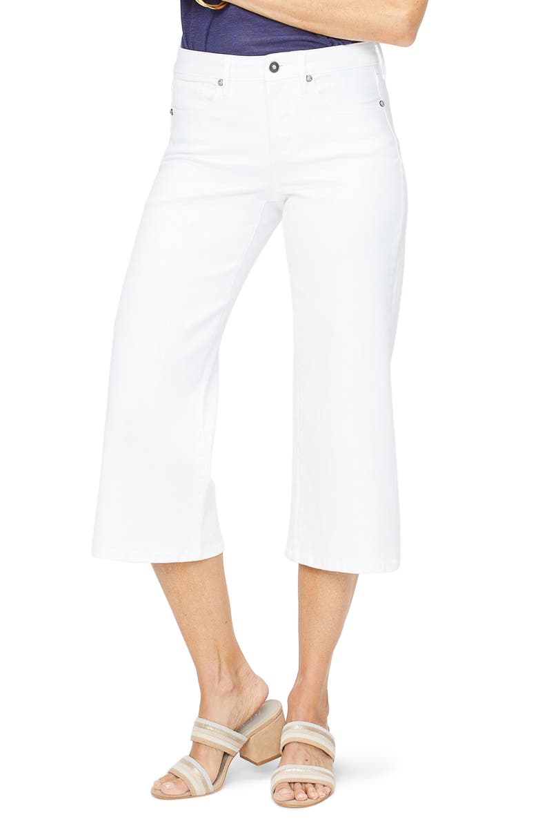 NYDJ Wide Leg Capri Jeans (Optic White) | Nordstrom