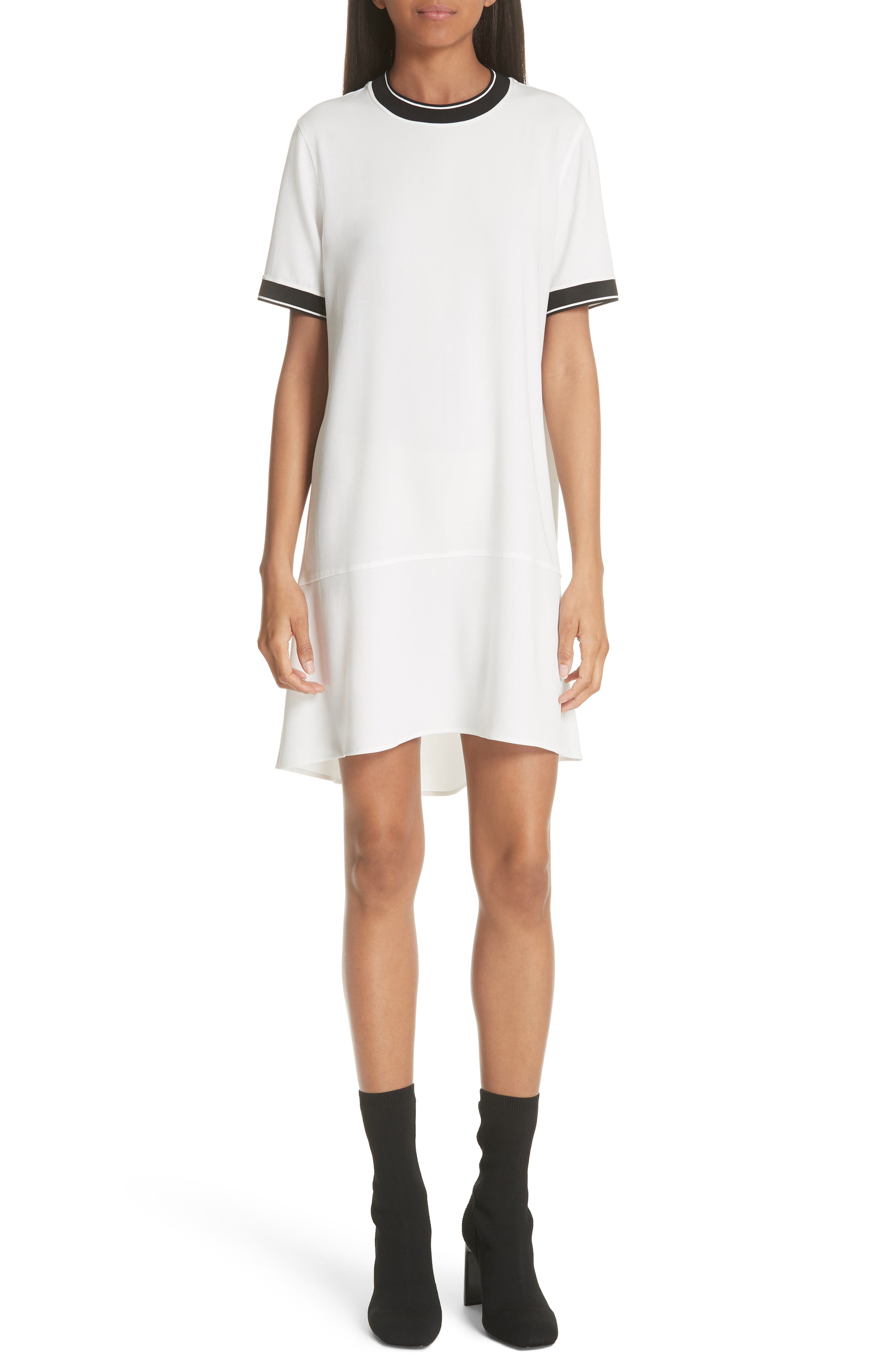 Rag & Bone Thatch Crepe Shift Dress, White