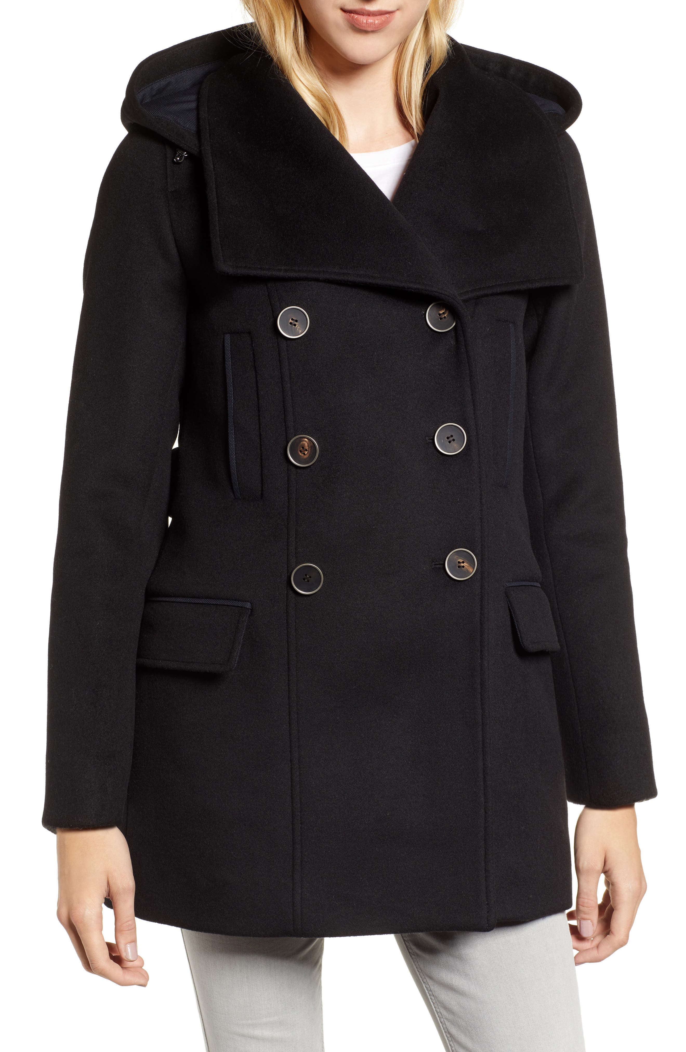 Mackage Hooded Peacoat Nordstrom