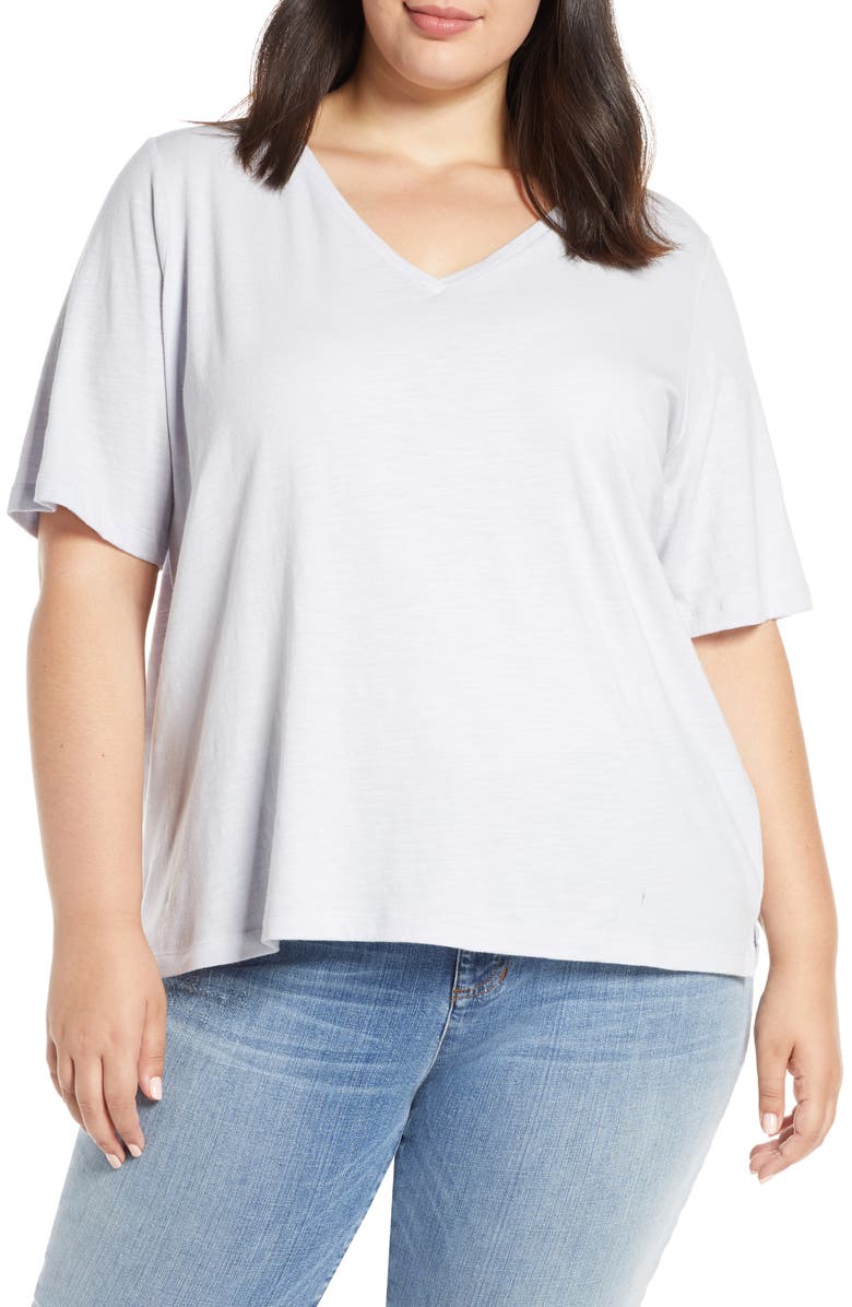 Eileen Fisher Tops V-NECK ORGANIC COTTON TEE