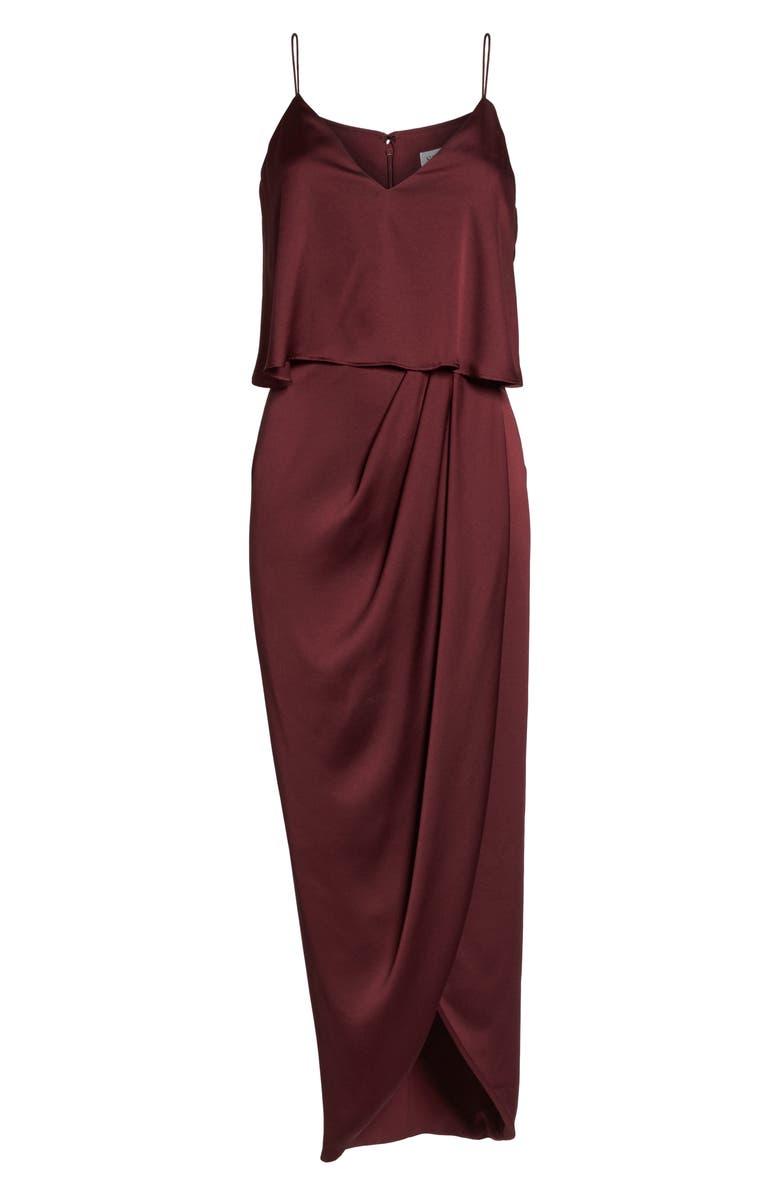 Shona Joy Luxe Frill Tulip Hem Maxi Dress In Garnet | ModeSens