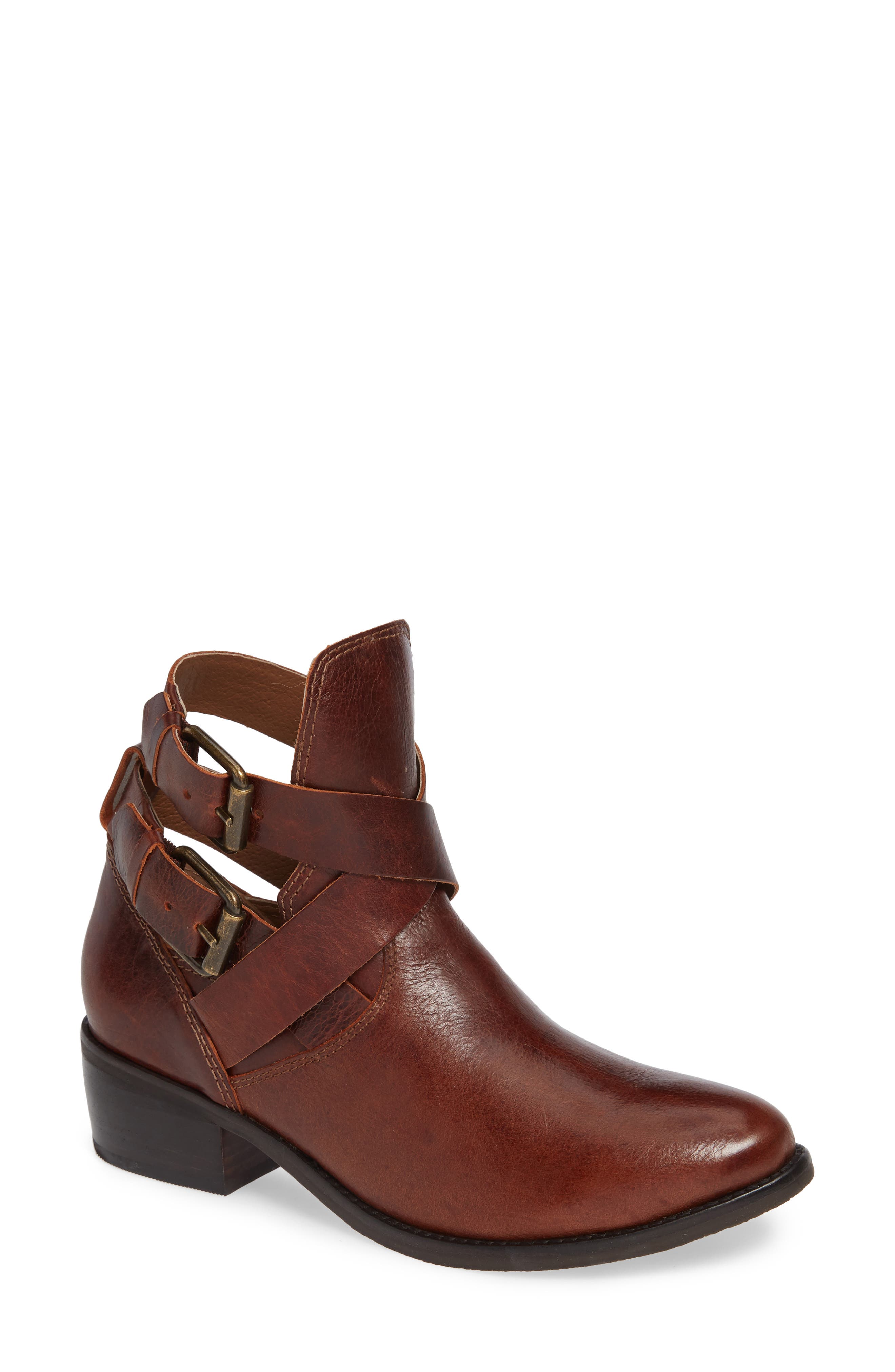Matisse Raider Wraparound Strappy Bootie- Brown