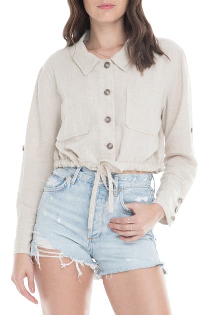 Astr Jackets BARDOT DRAWSTRING HEM JACKET