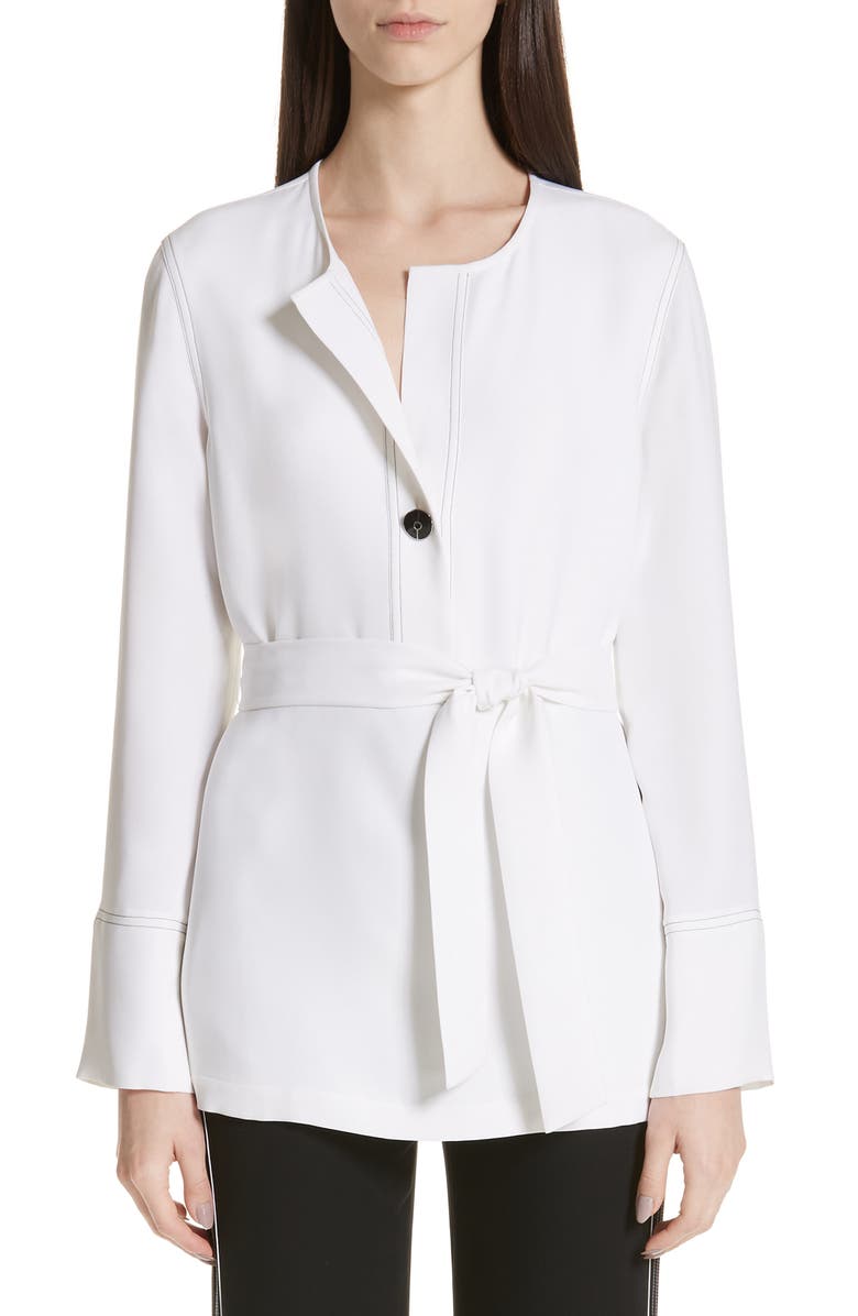 St. John Tops SOLID HEAVY GEORGETTE TUNIC