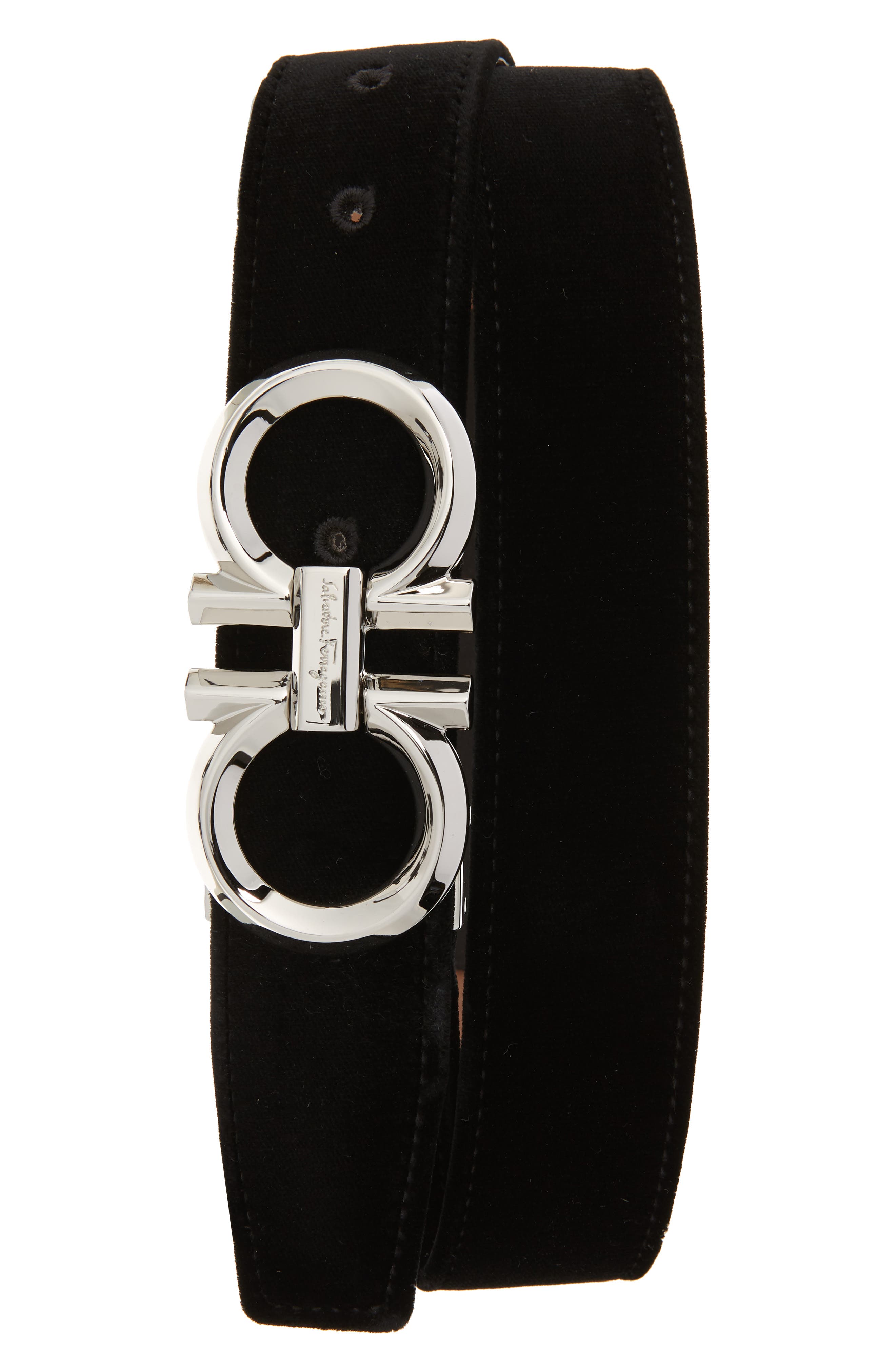 Salvatore Ferragamo Velvet Belt Nordstrom