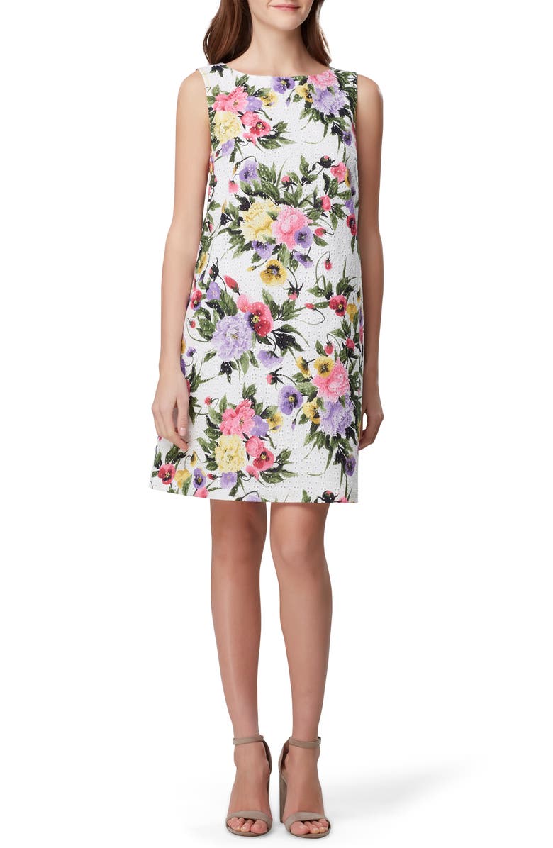 Floral Eyelet Shift Dress