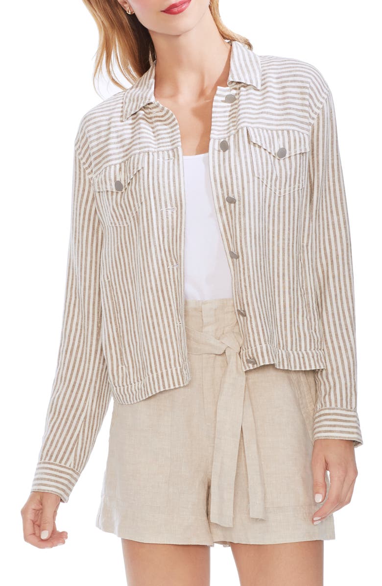 Vince Camuto Jackets NATURAL STRIPE JACKET